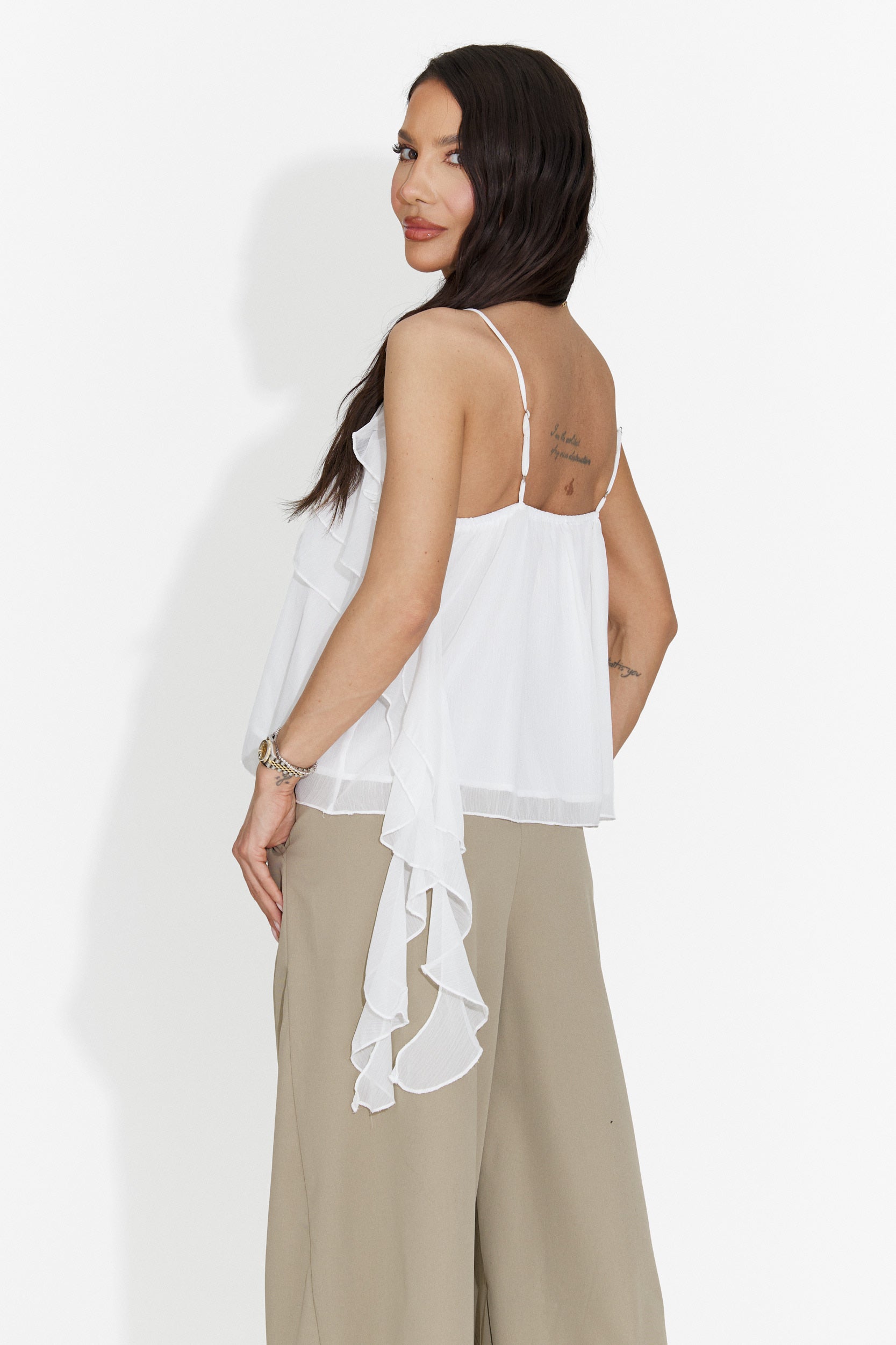Pantaloni dama casual maro Lobelia Bogas