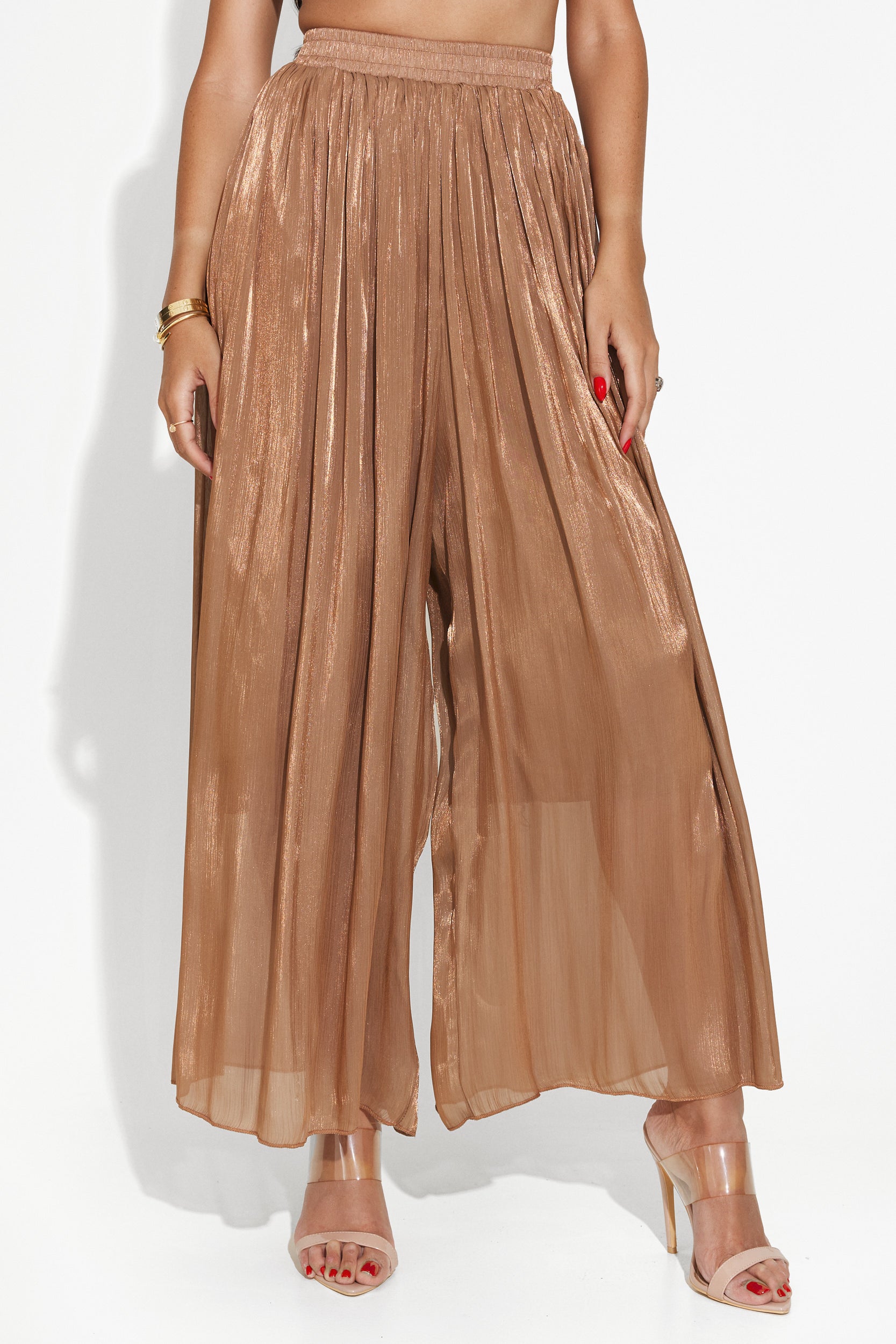 Pantaloni dama casual maro Trendyol Bogas