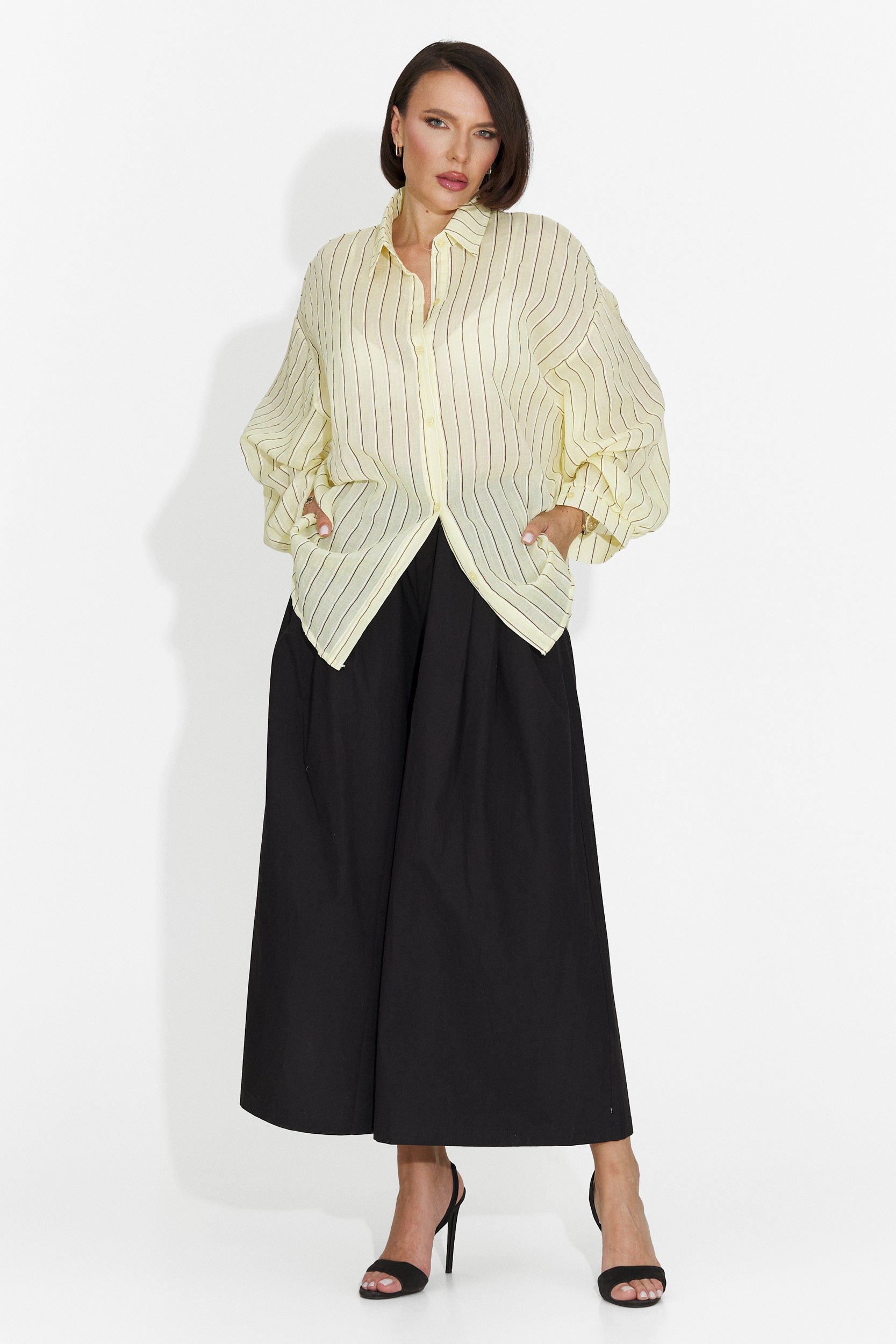 Pantaloni dama casual negri Bluebel Bogas