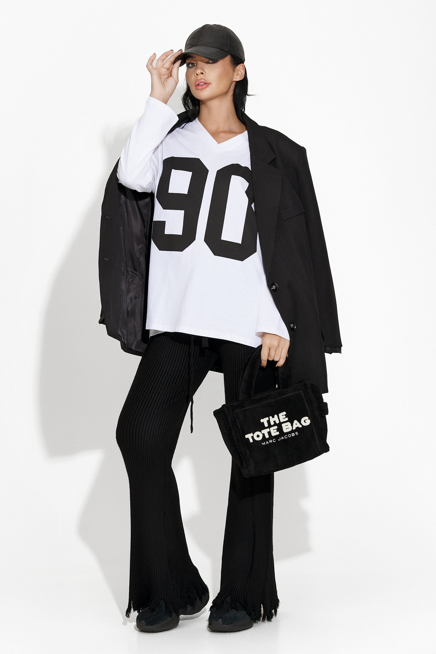 Pantaloni dama casual negri Lotie Bogas