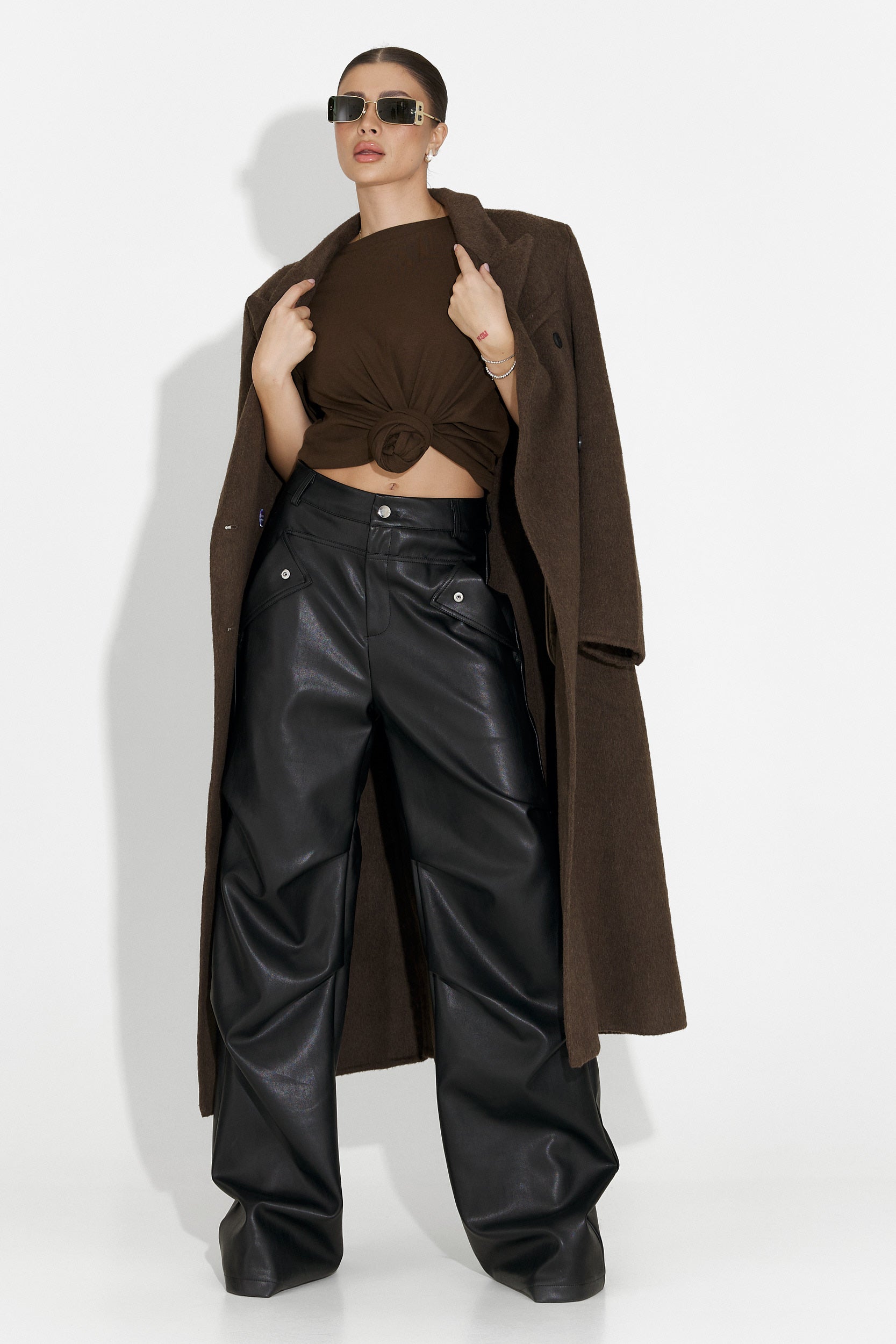 Pantaloni dama casual negri Savelis Bogas