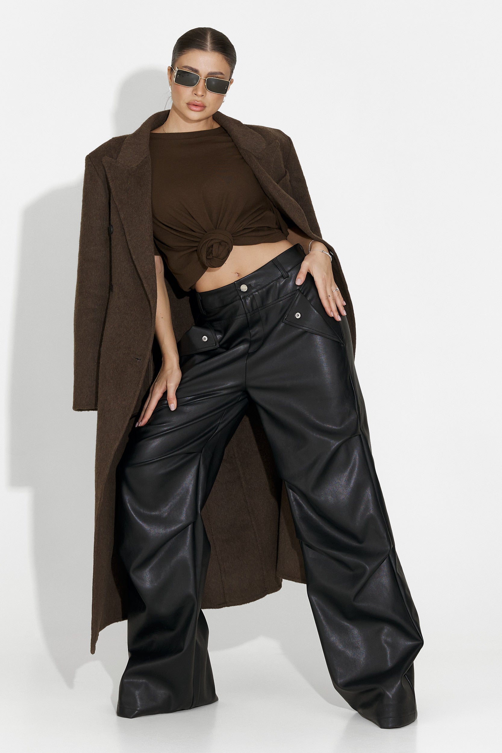 Pantaloni dama casual negri Savelis Bogas