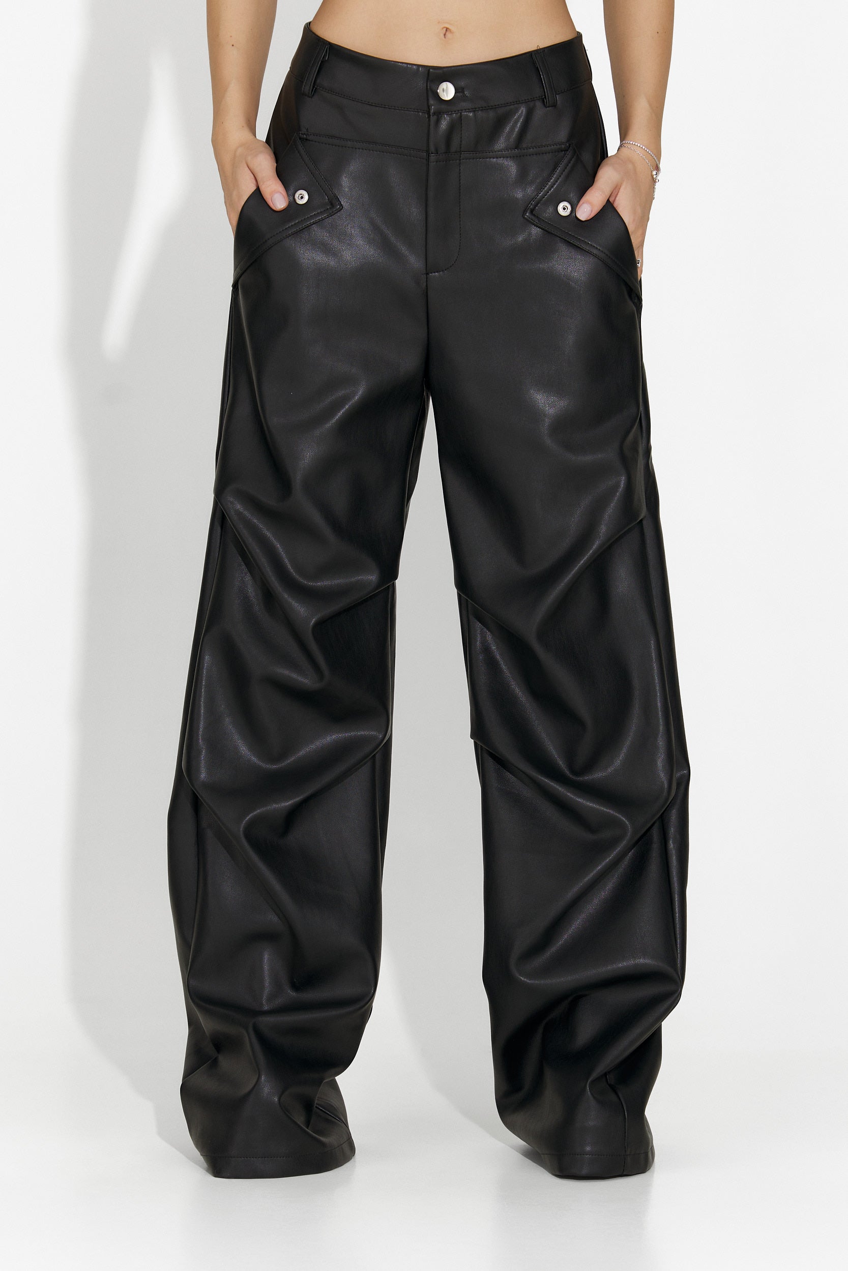 Pantaloni dama casual negri Savelis Bogas