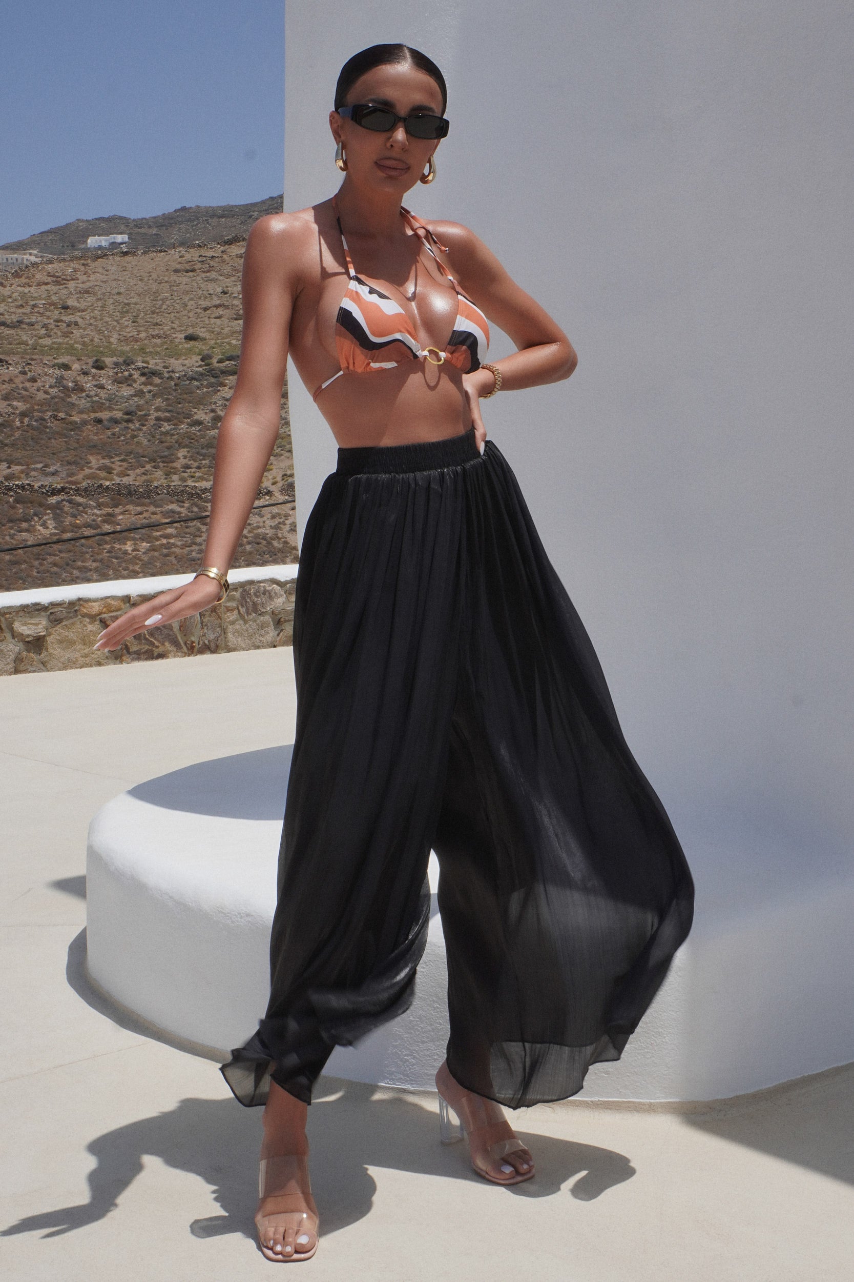 Pantaloni dama casual negri Trendyol Bogas