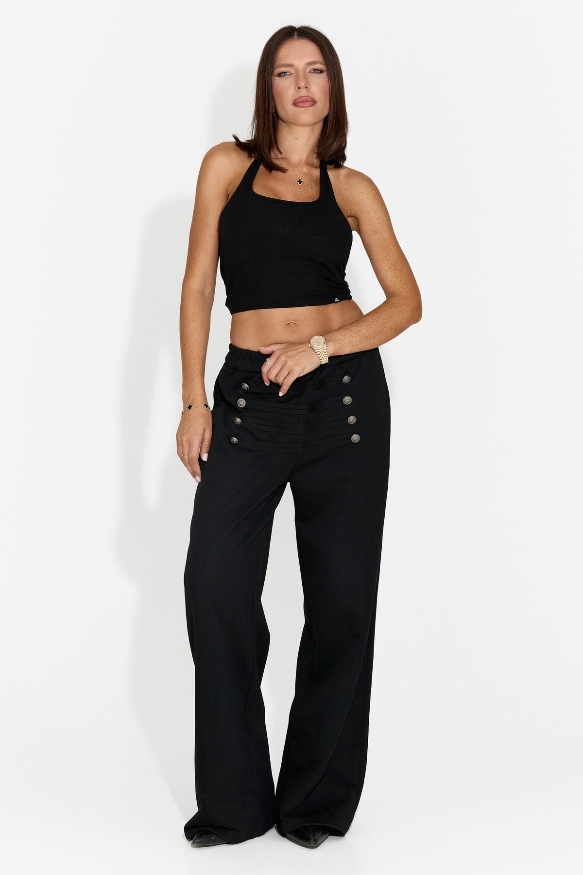 Pantaloni dama casual negri Velezoena Bogas
