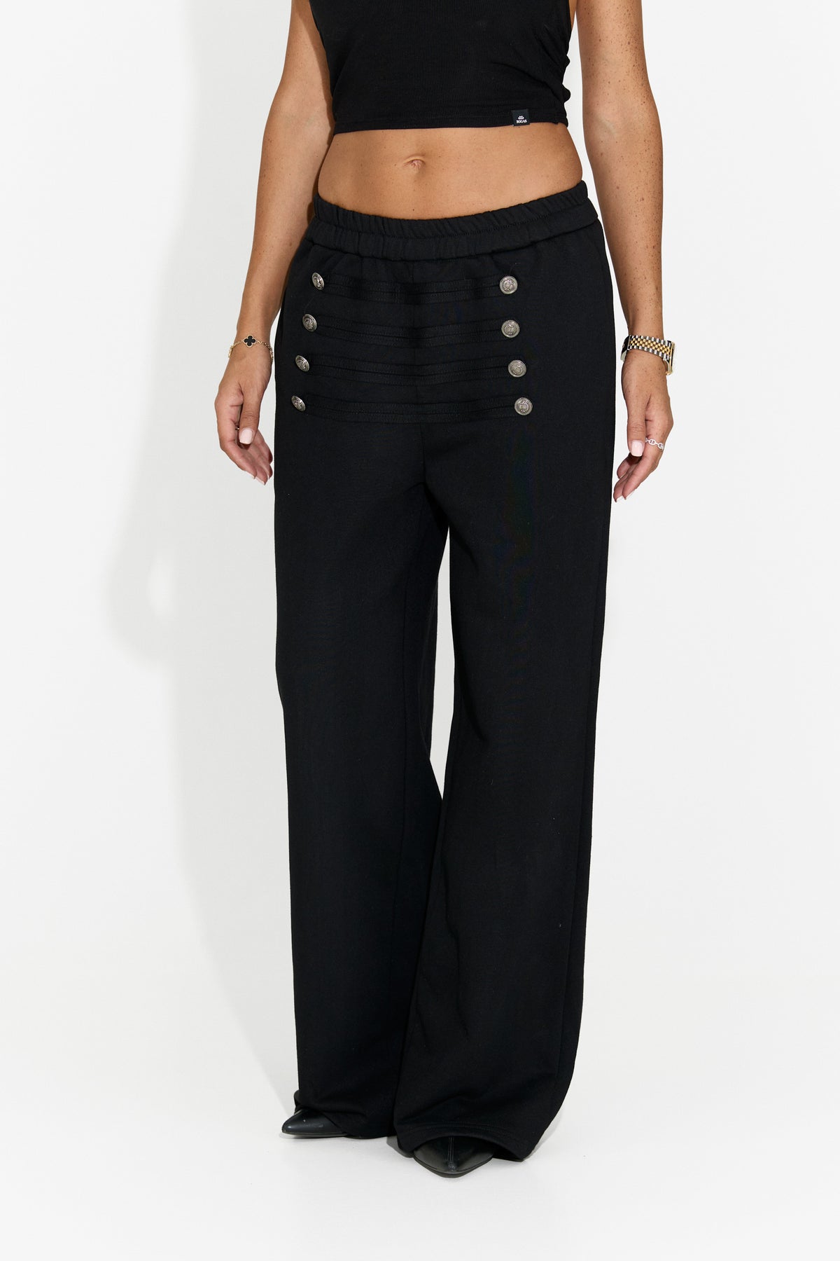 Pantaloni dama casual negri Velezoena Bogas