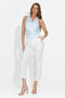 Pantaloni dama eleganti albi Sereia Bogas
