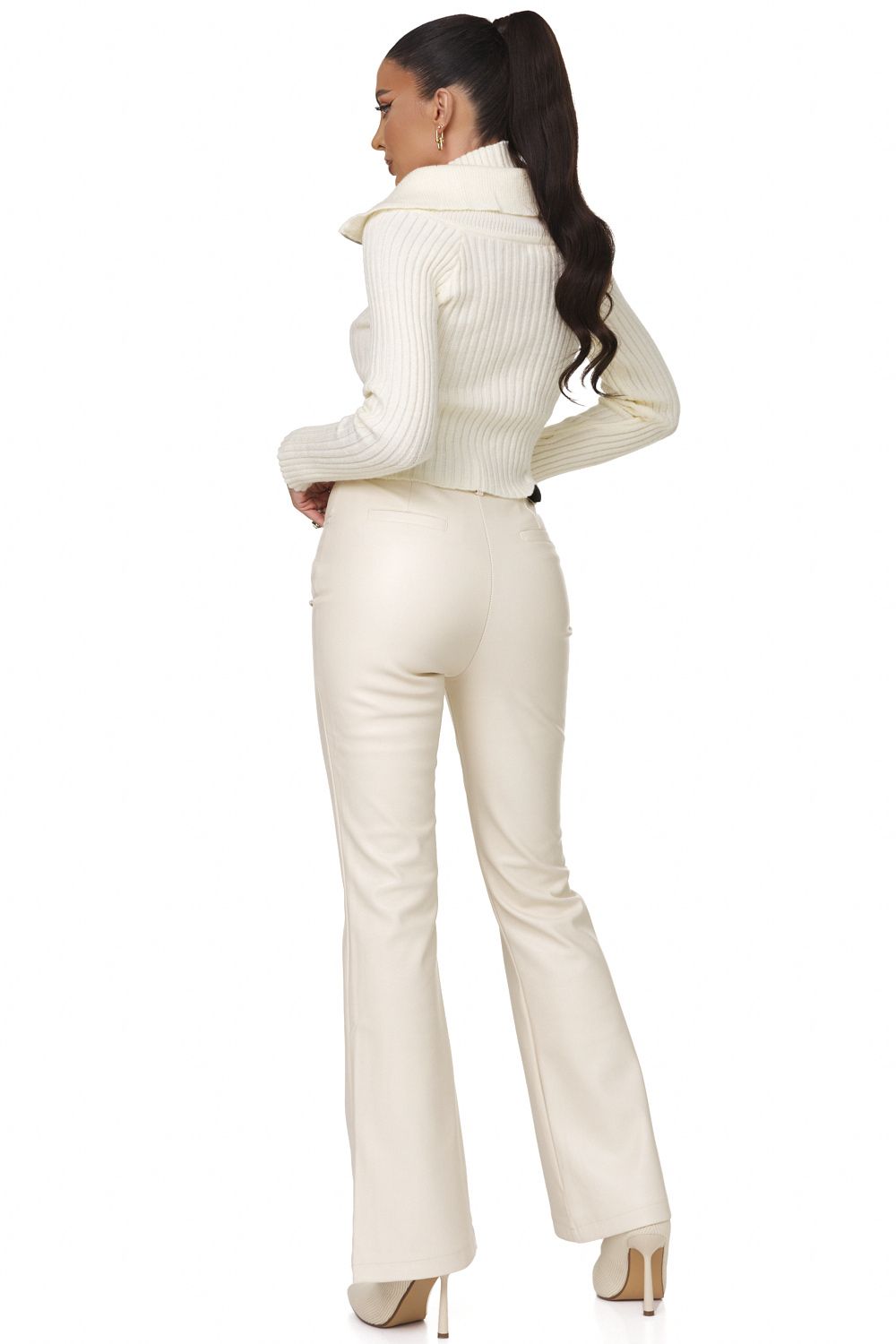 Pantaloni dama eleganti crem Remedi Bogas