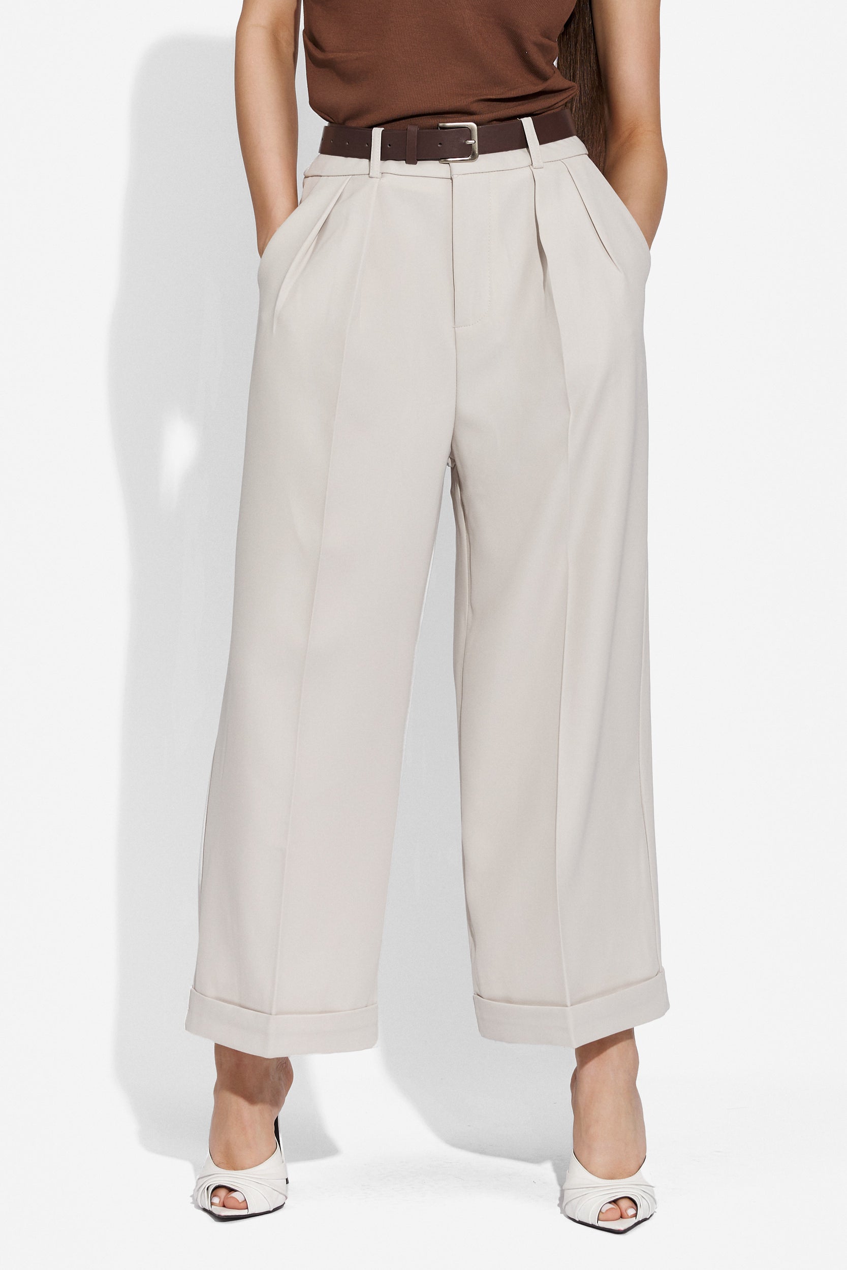 Pantaloni dama eleganti gri Apelas Bogas
