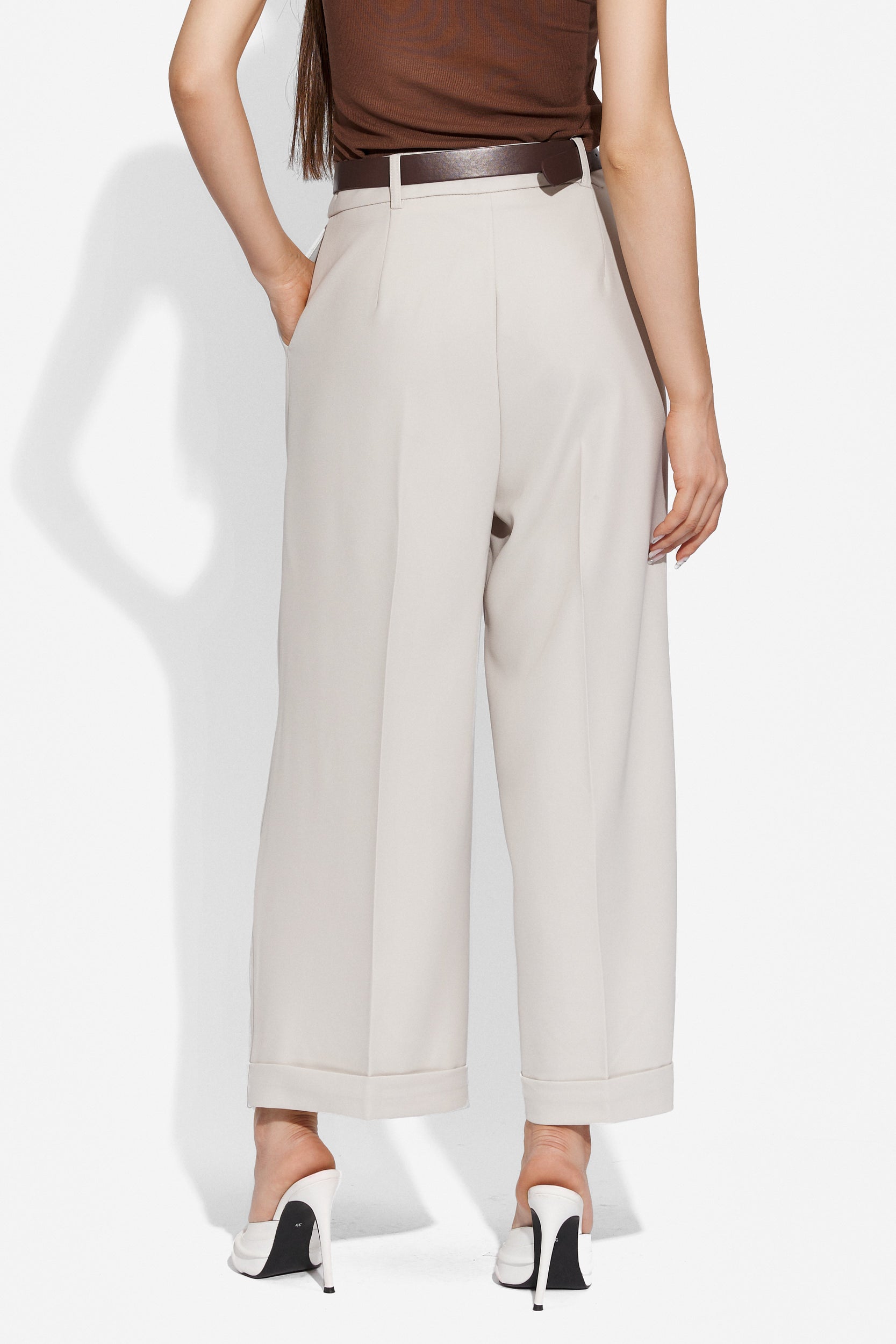 Pantaloni dama eleganti gri Apelas Bogas