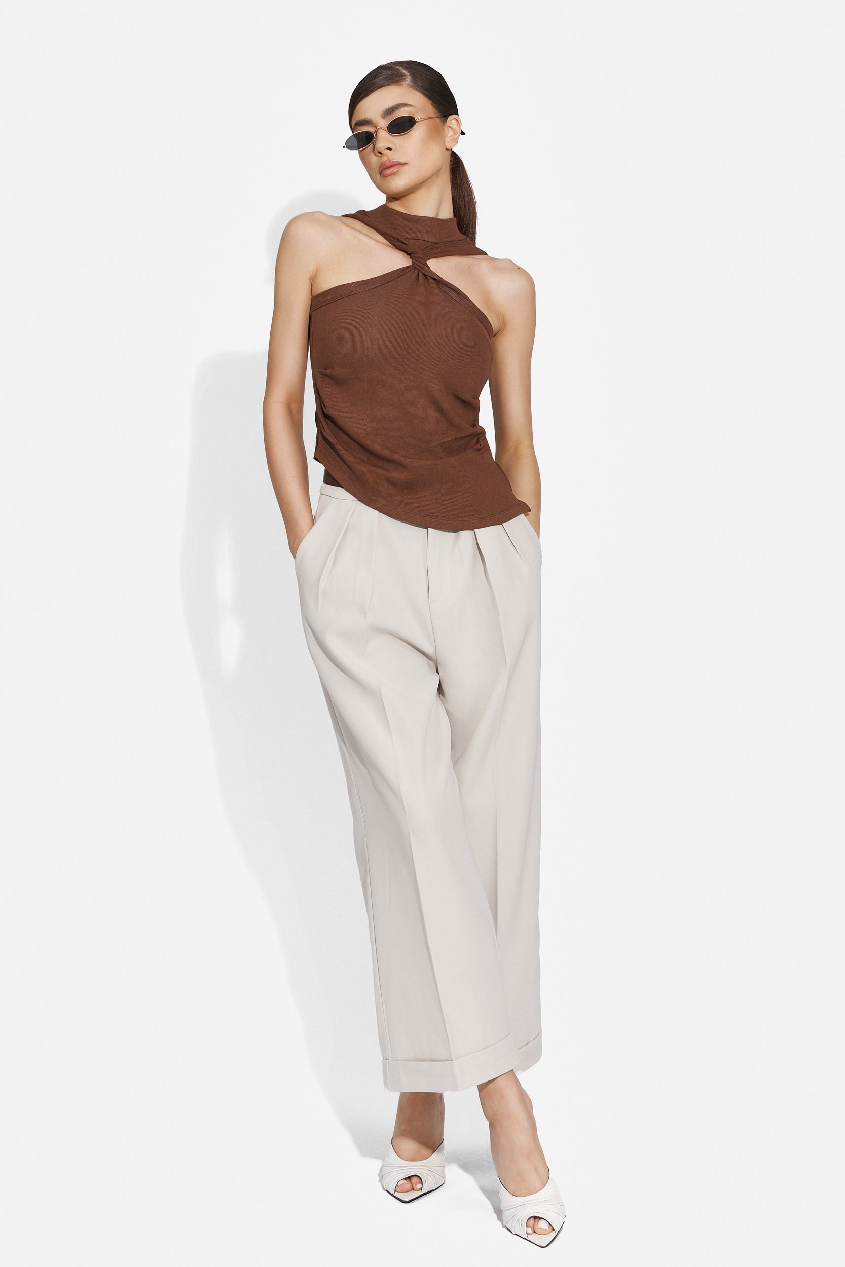 Pantaloni dama eleganti gri Apelas Bogas