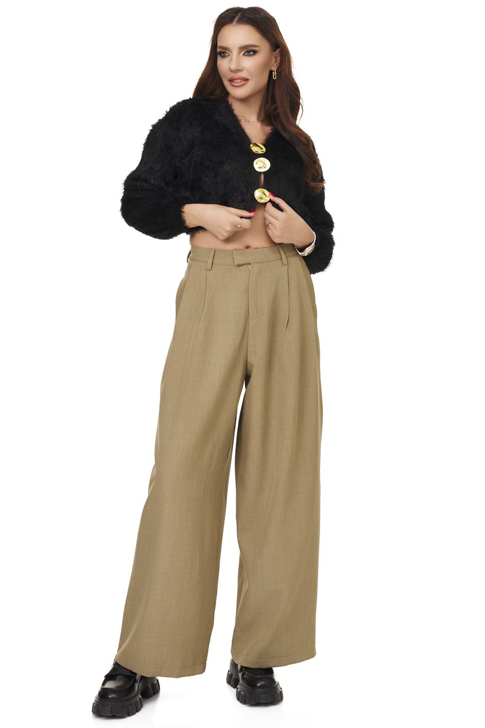 Ladies brown elegant trousers Adezia Bogas