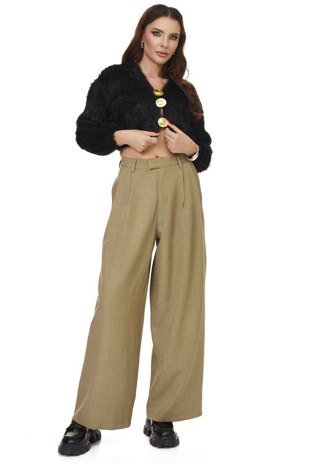 Ladies brown elegant trousers Adezia Bogas