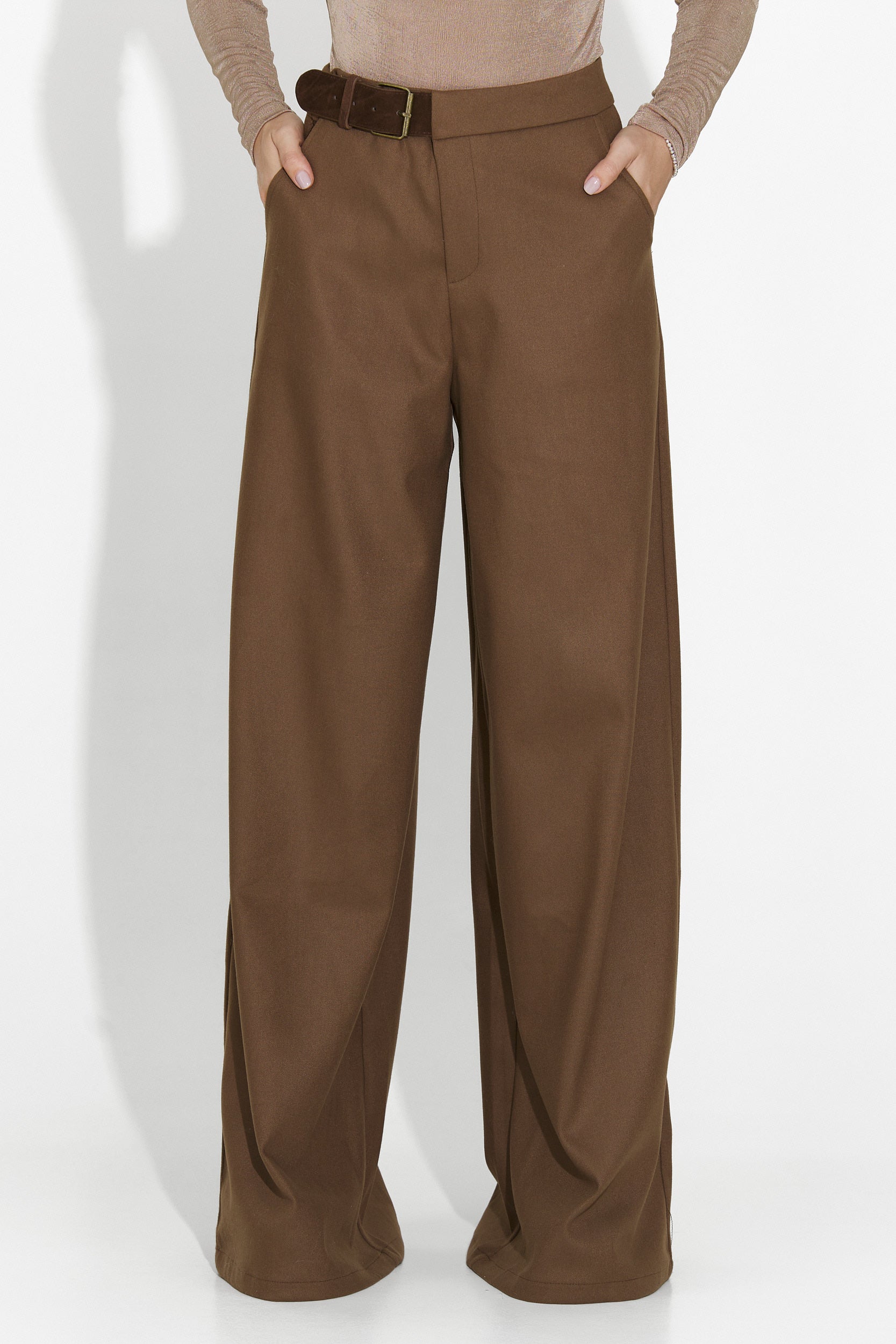 Pantaloni dama eleganti maro Velira Bogas