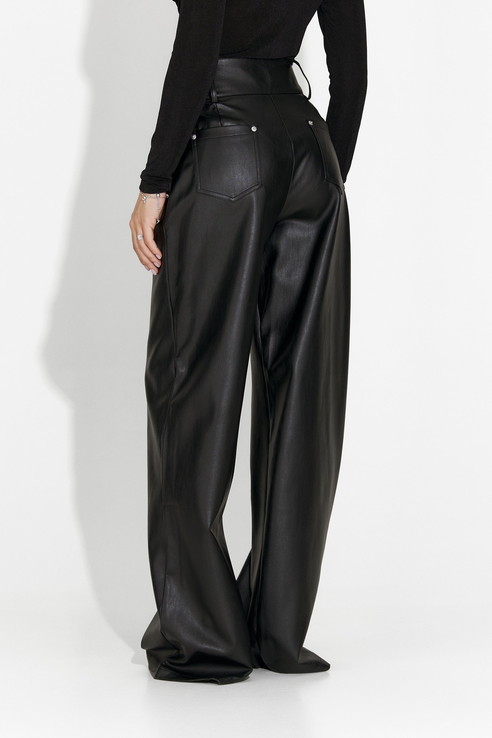 Pantaloni dama eleganti negri Clorina Bogas