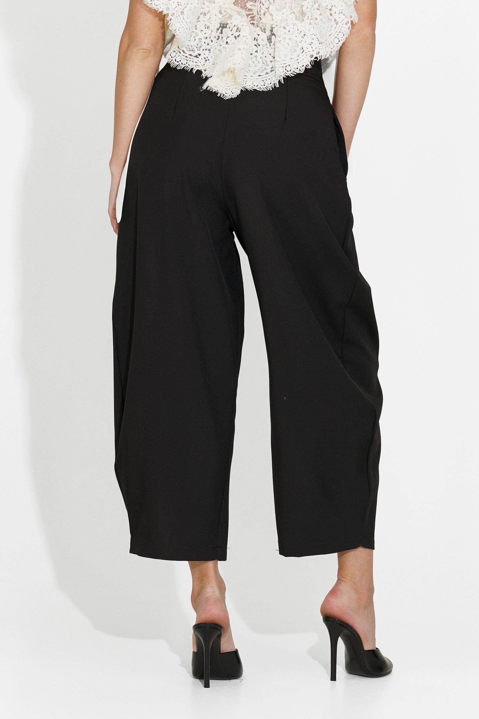 Pantaloni dama eleganti negri Kemily Bogas