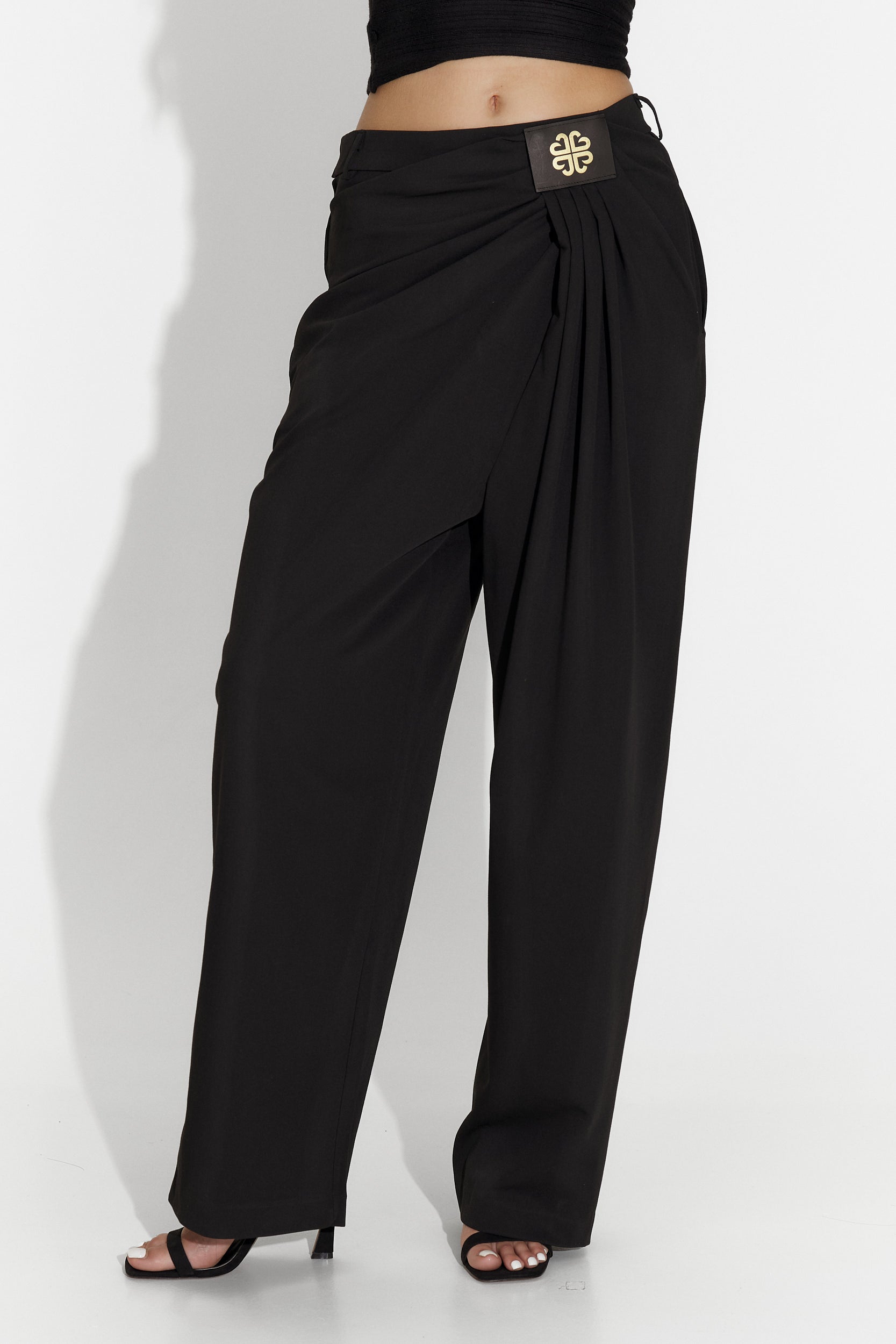 Pantaloni dama eleganti negri Kily Bogas