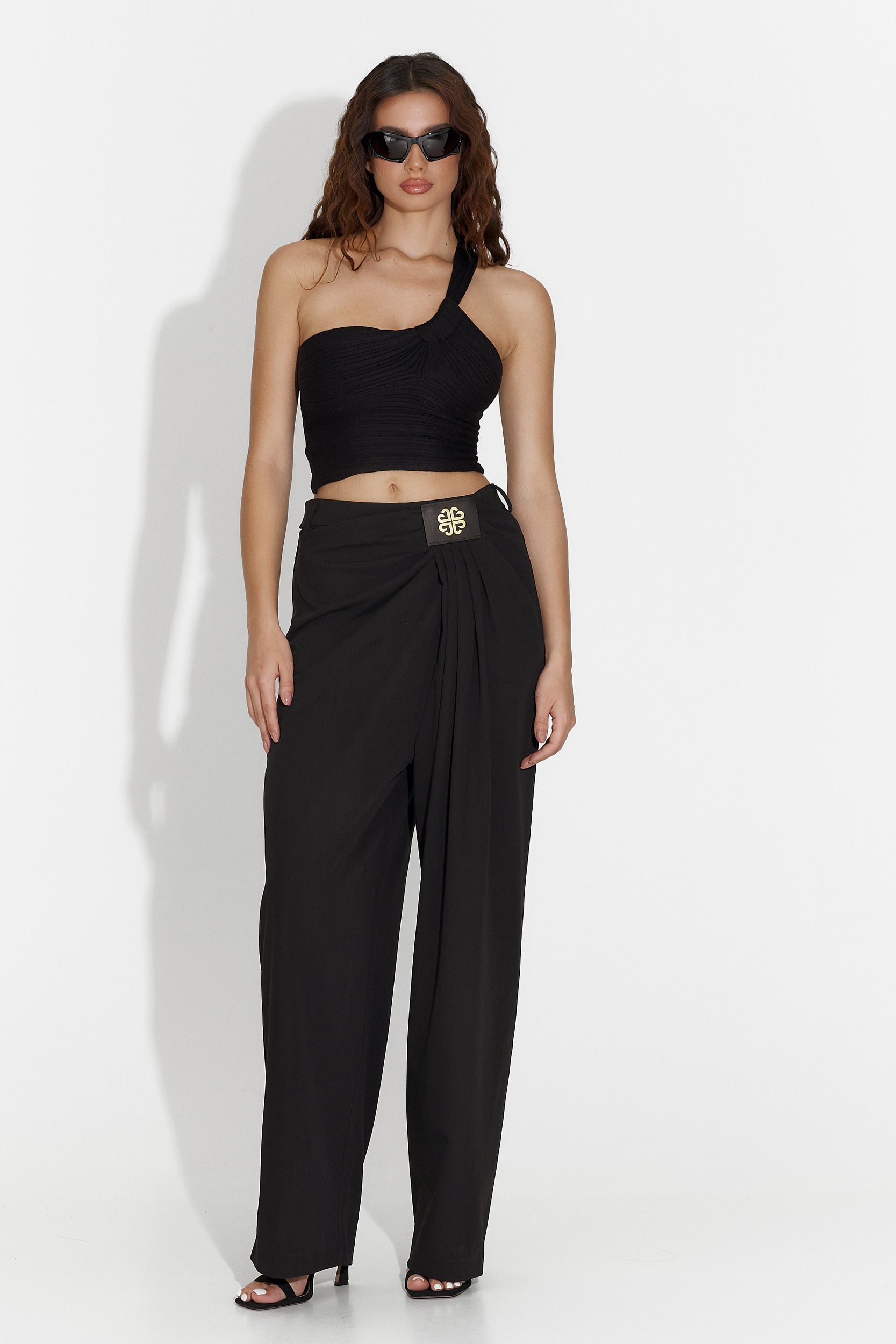 Pantaloni dama eleganti negri Kily Bogas