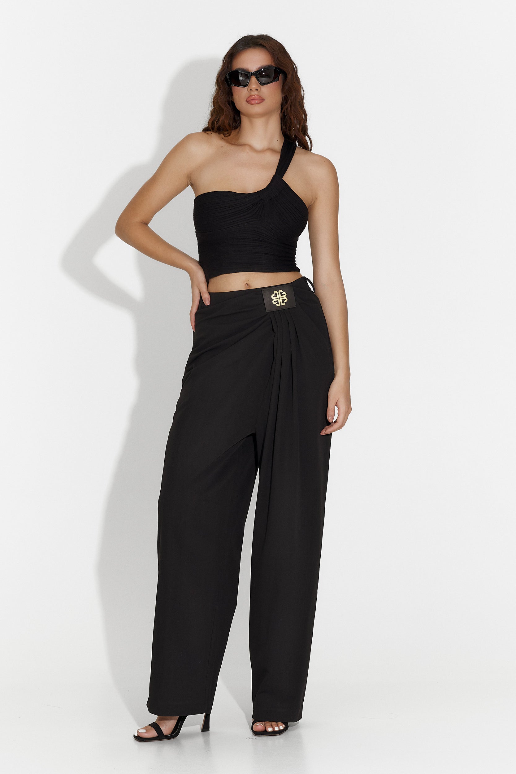 Pantaloni dama eleganti negri Kily Bogas