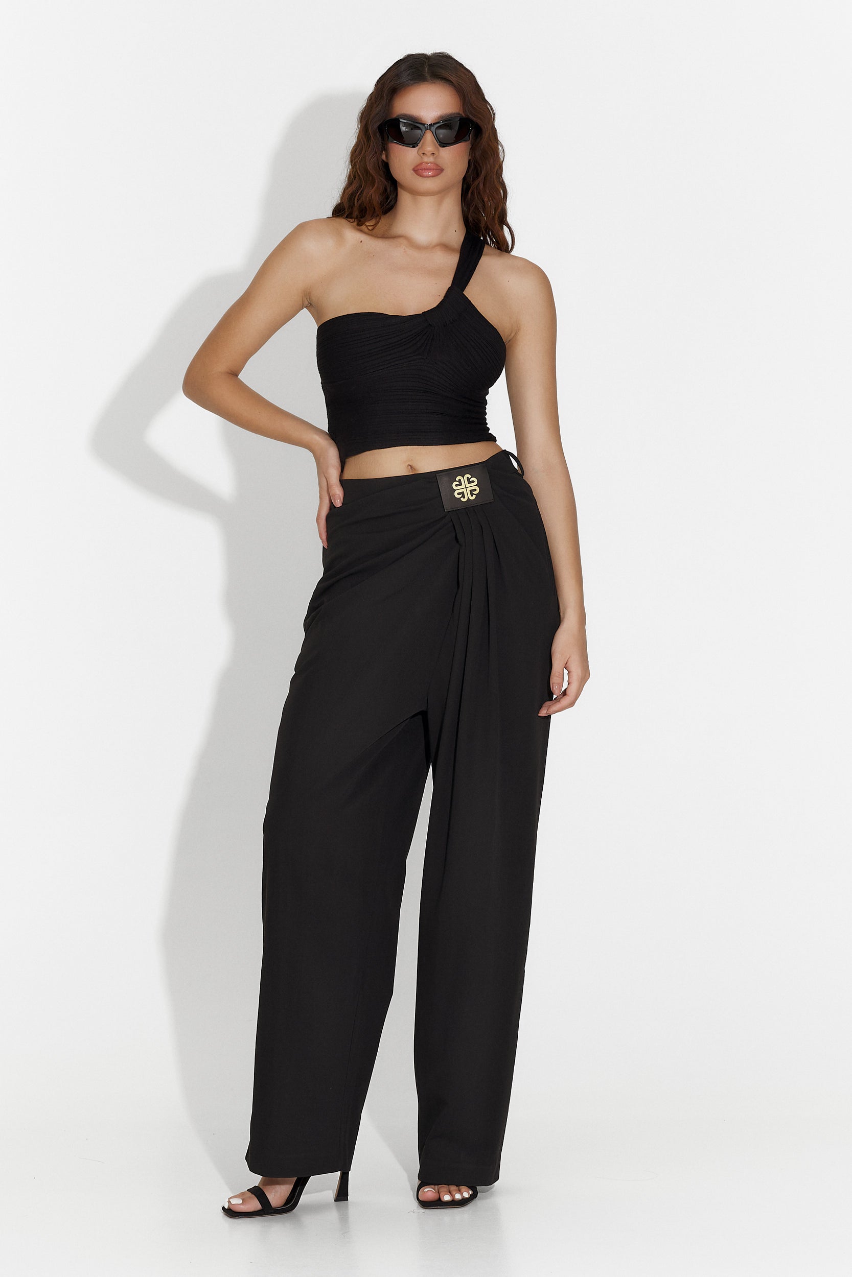 Pantaloni dama eleganti negri Kily Bogas