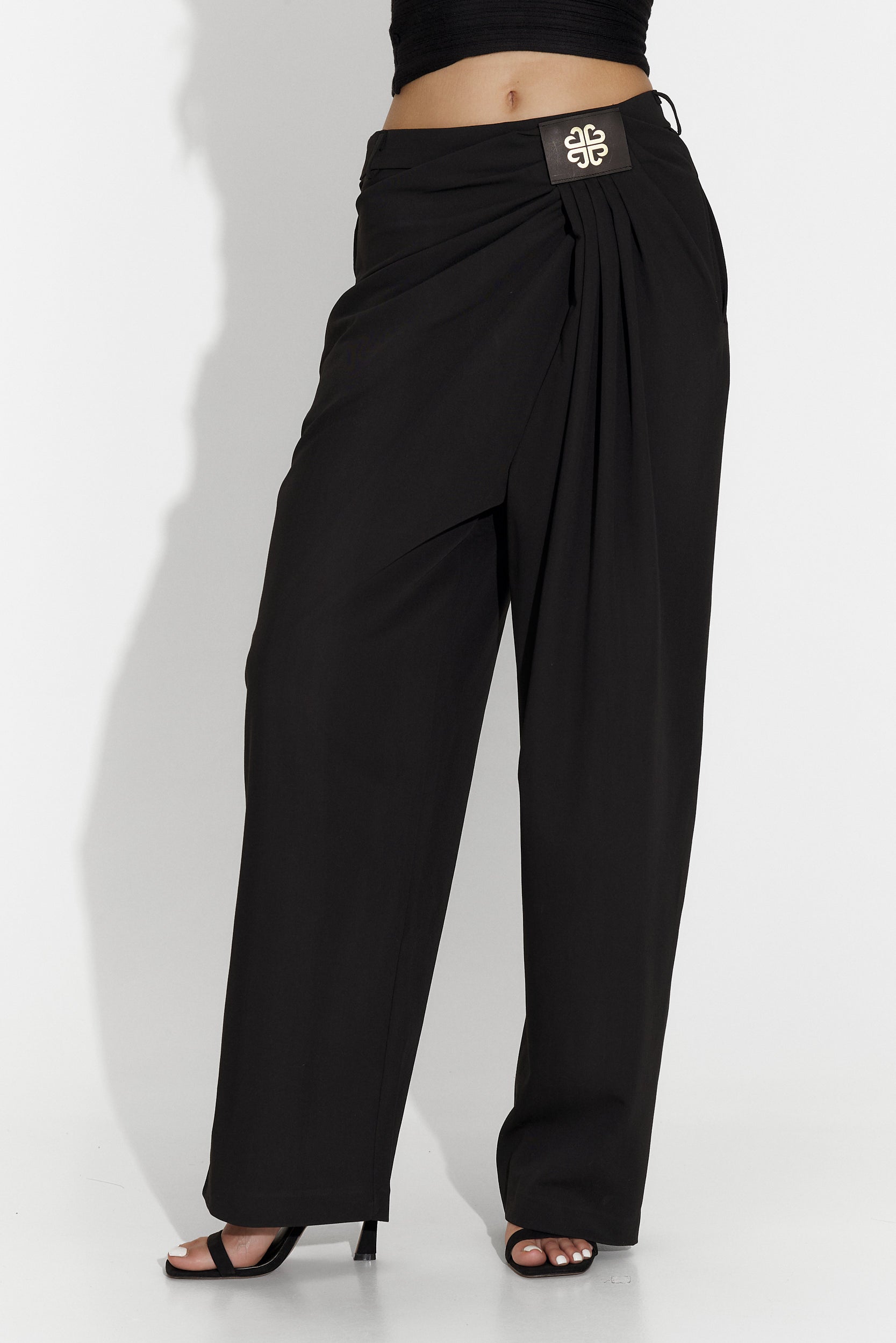 Pantaloni dama eleganti negri Kily Bogas