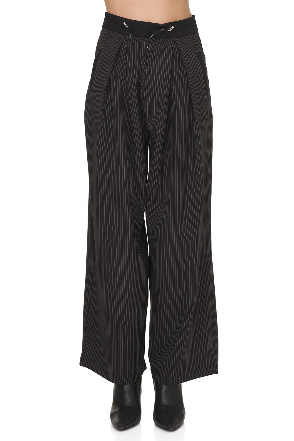 Pantaloni dama eleganti negri Medilea Bogas