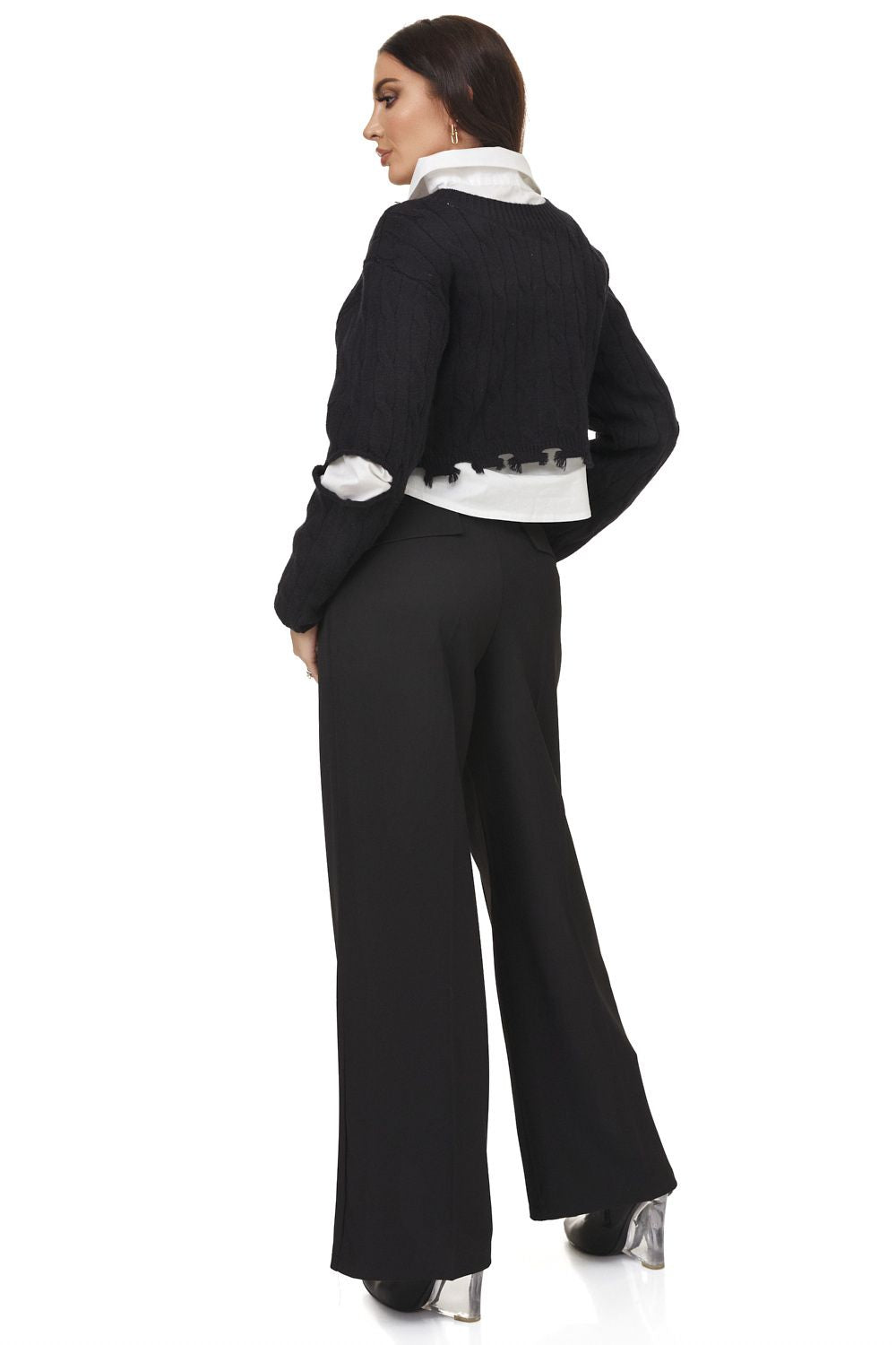 Pantaloni dama eleganti negri Midela Bogas
