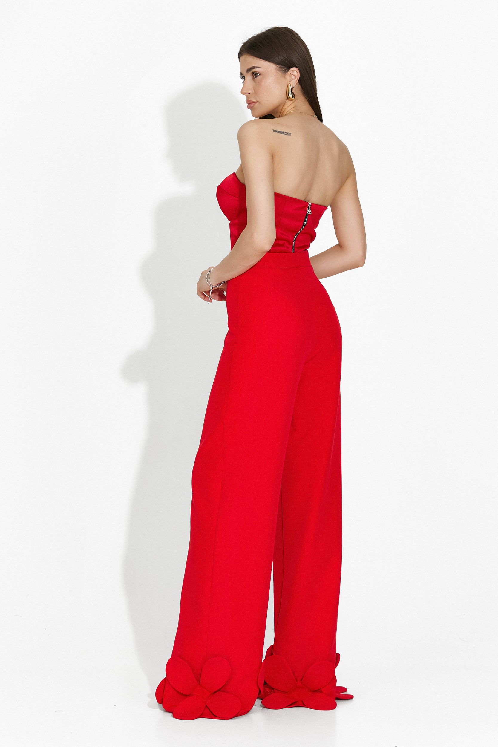Pantaloni dama eleganti rosii Cesia Bogas
