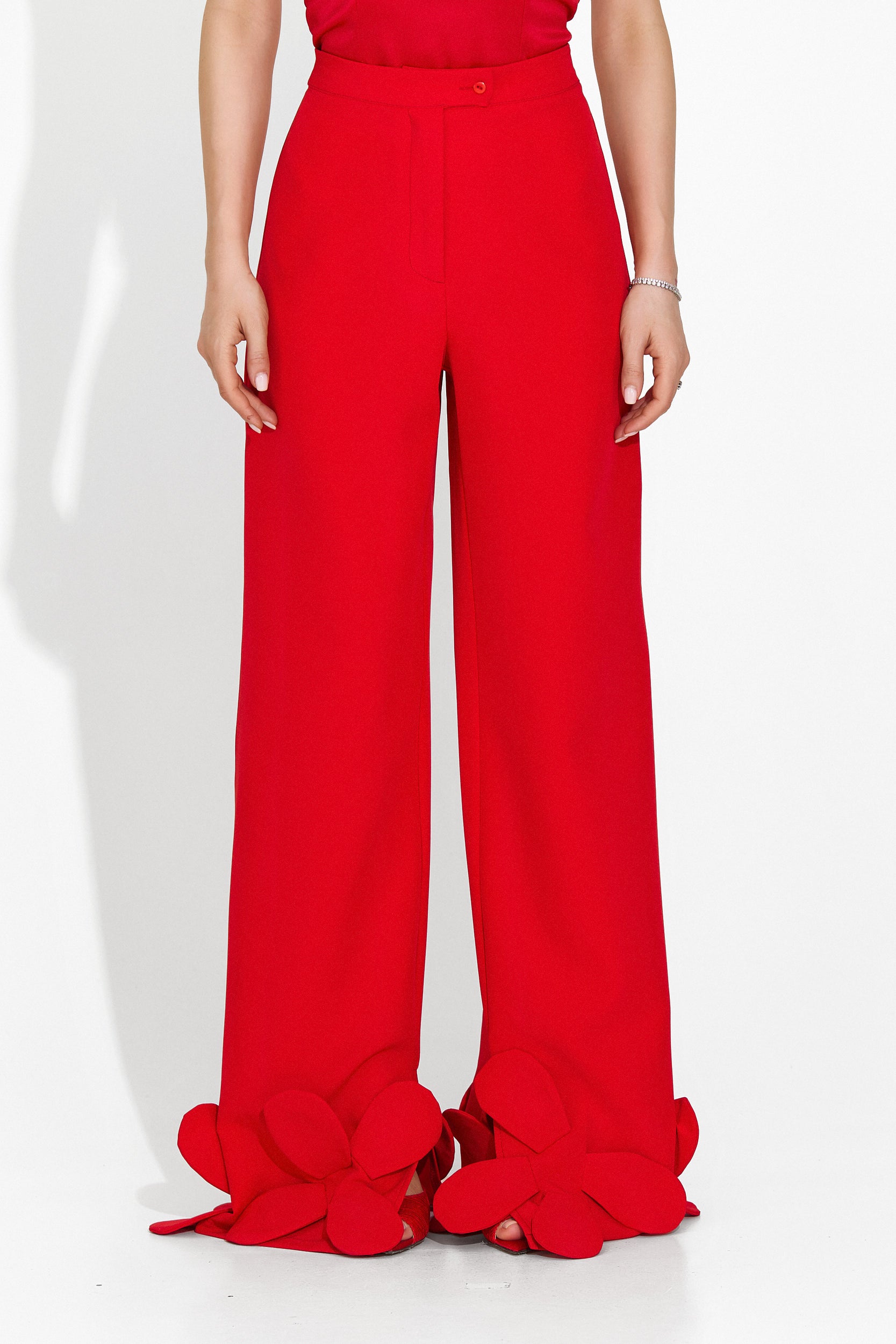 Pantaloni dama eleganti rosii Cesia Bogas