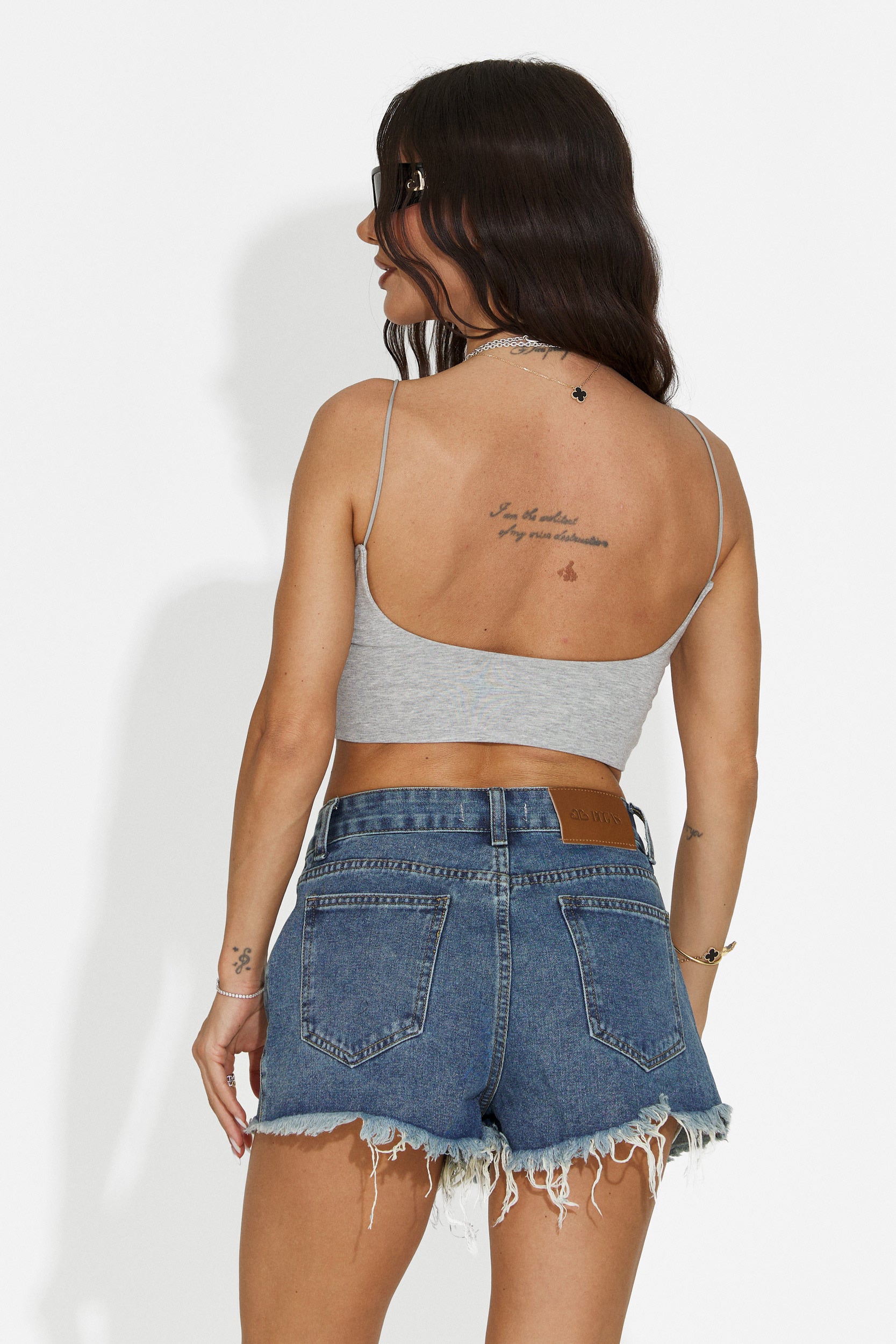 Pantaloni dama scurti albastri Fiora Bogas