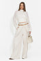 Pantaloni eleganti crem Veliritara Bogas