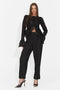 Pantaloni eleganti negri Hanoriaria Bogas
