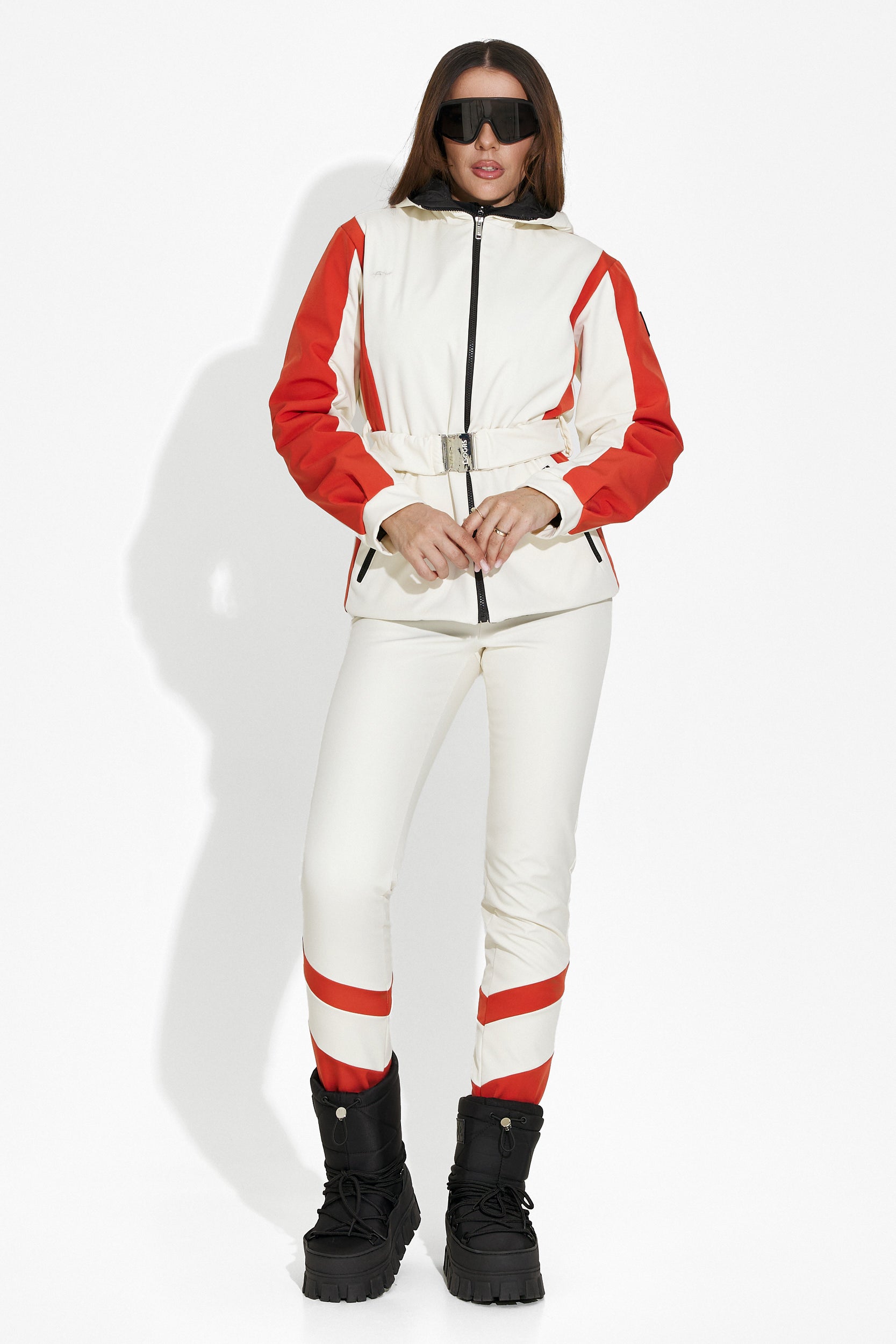 Pantaloni ski dama bej Lorya Bogas