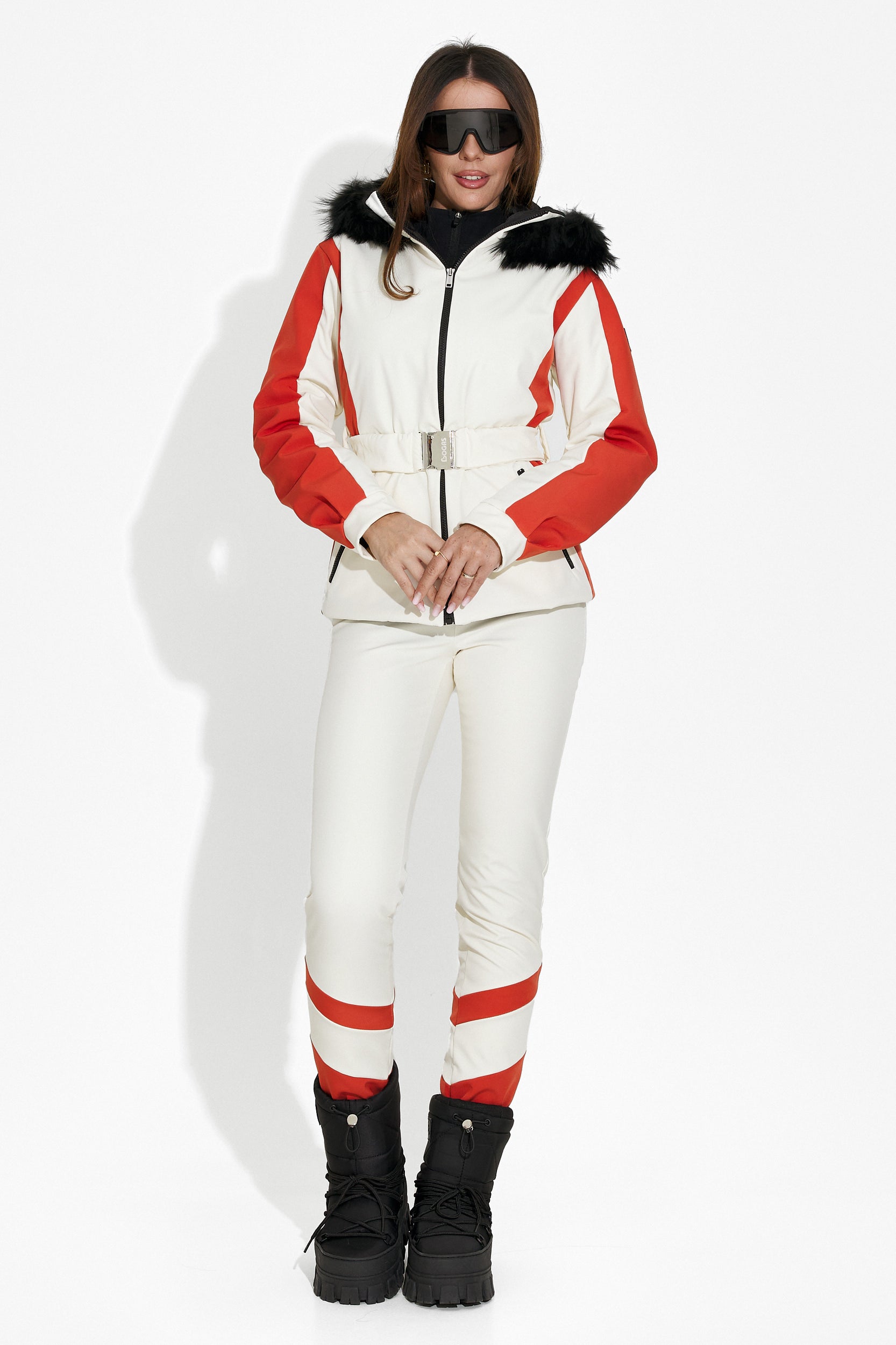 Pantaloni ski dama bej Lorya Bogas