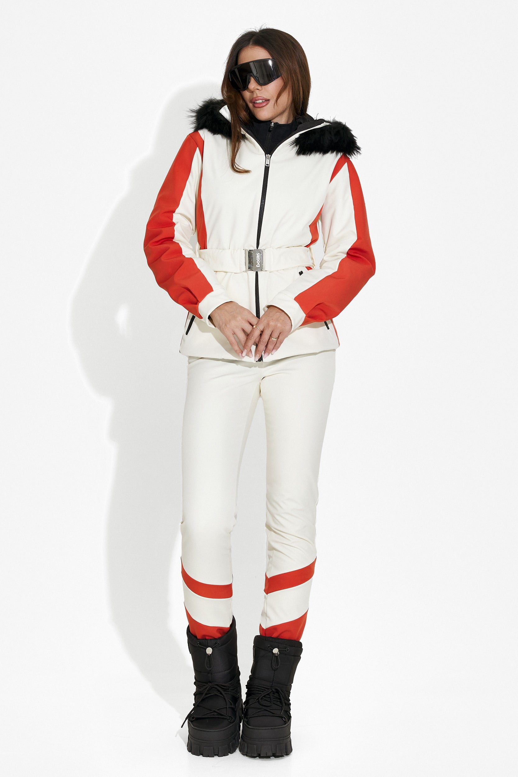 Pantaloni ski dama bej Lorya Bogas