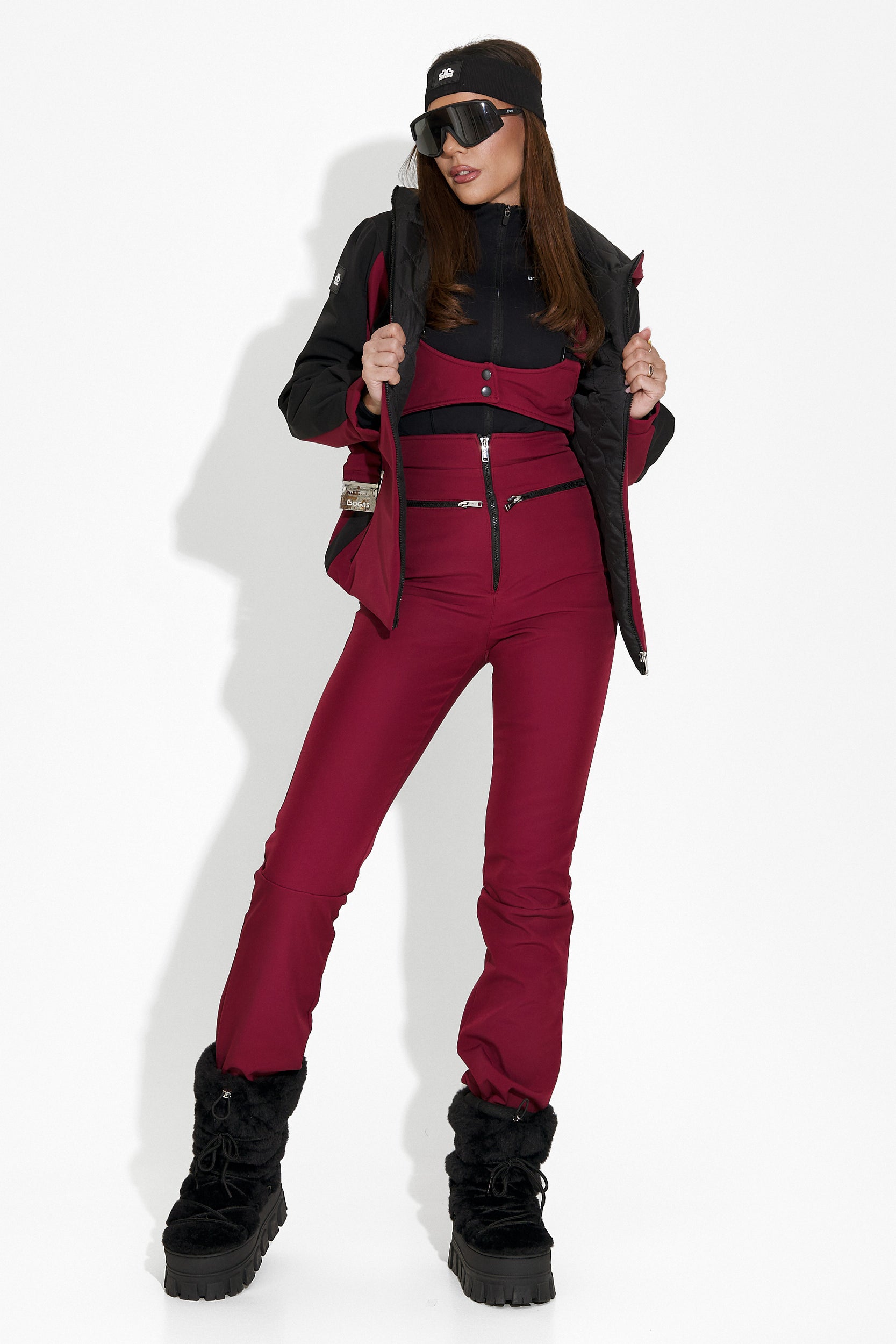 Pantaloni ski dama burgundy Glop Bogas