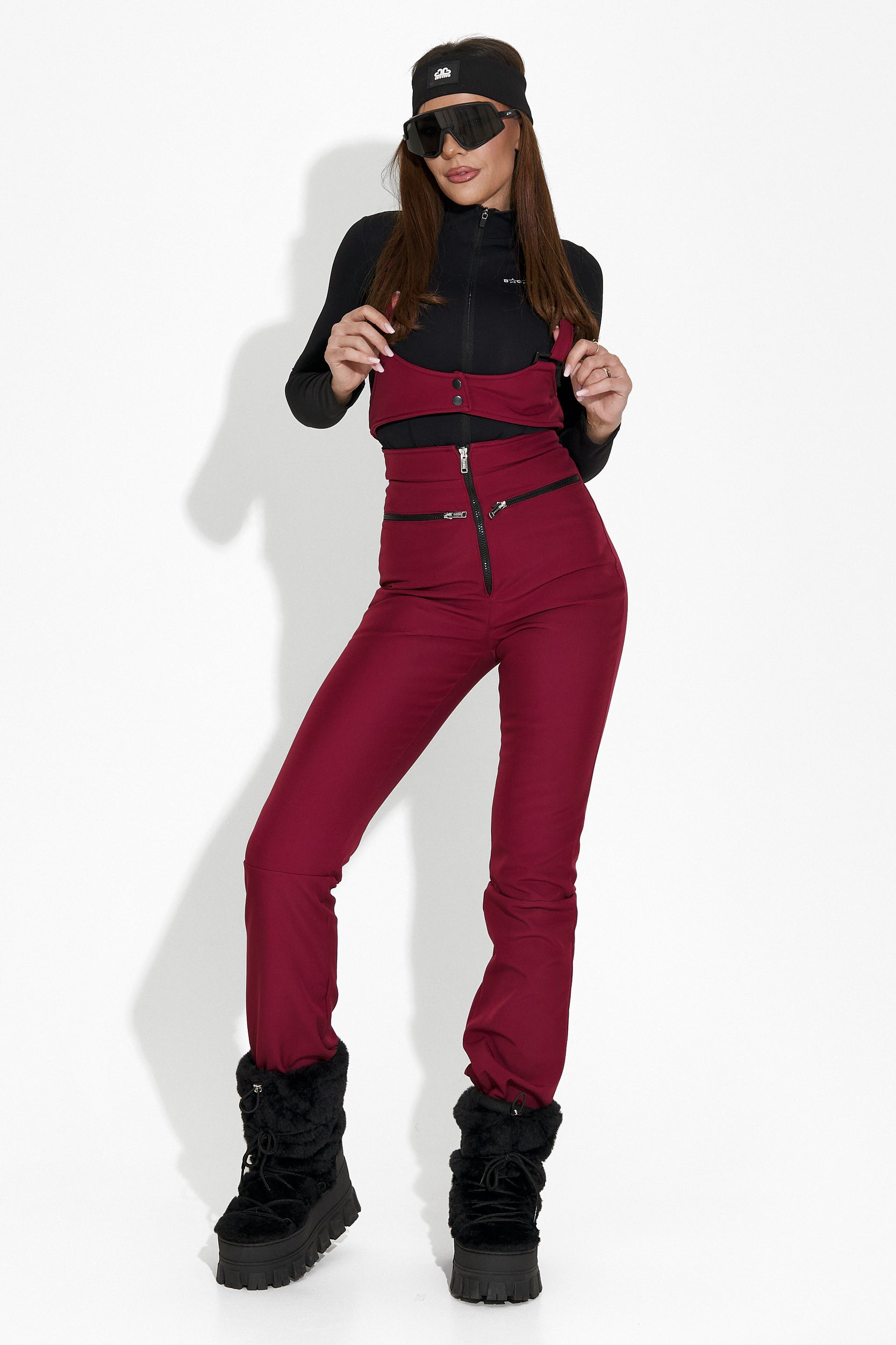 Pantaloni ski dama burgundy Glop Bogas