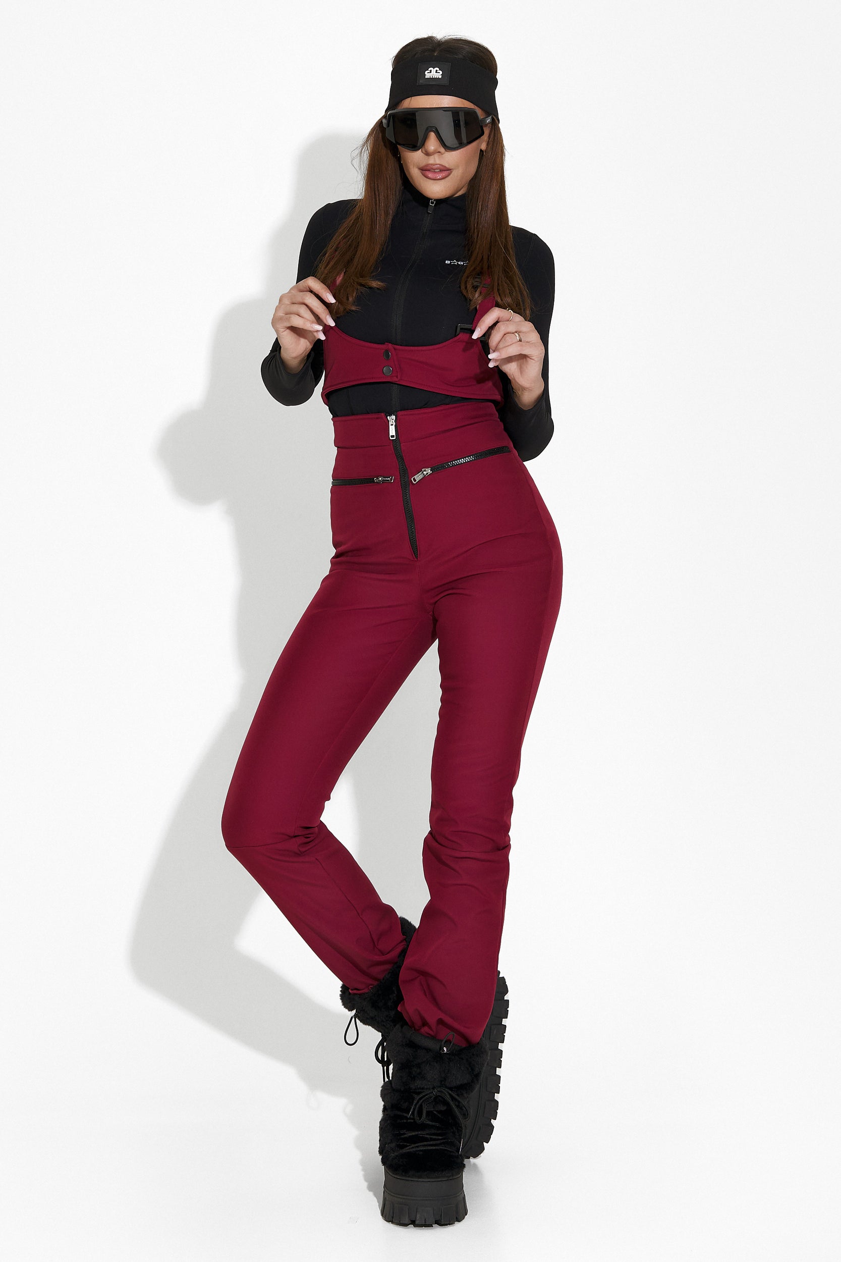 Pantaloni ski dama burgundy Glop Bogas