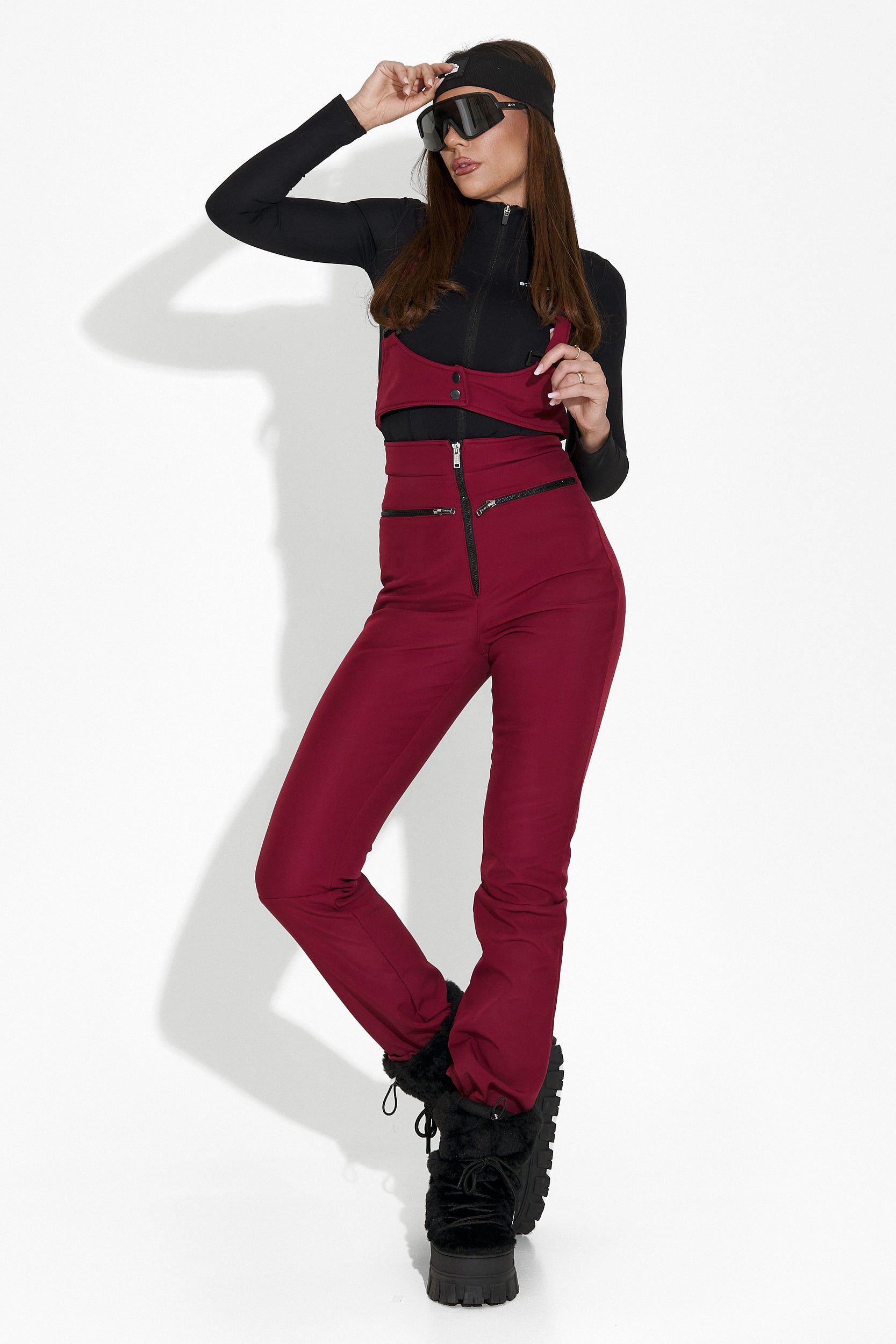Pantaloni ski dama burgundy Glop Bogas