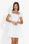 Rochie dama scurta alb Eliera Bogas