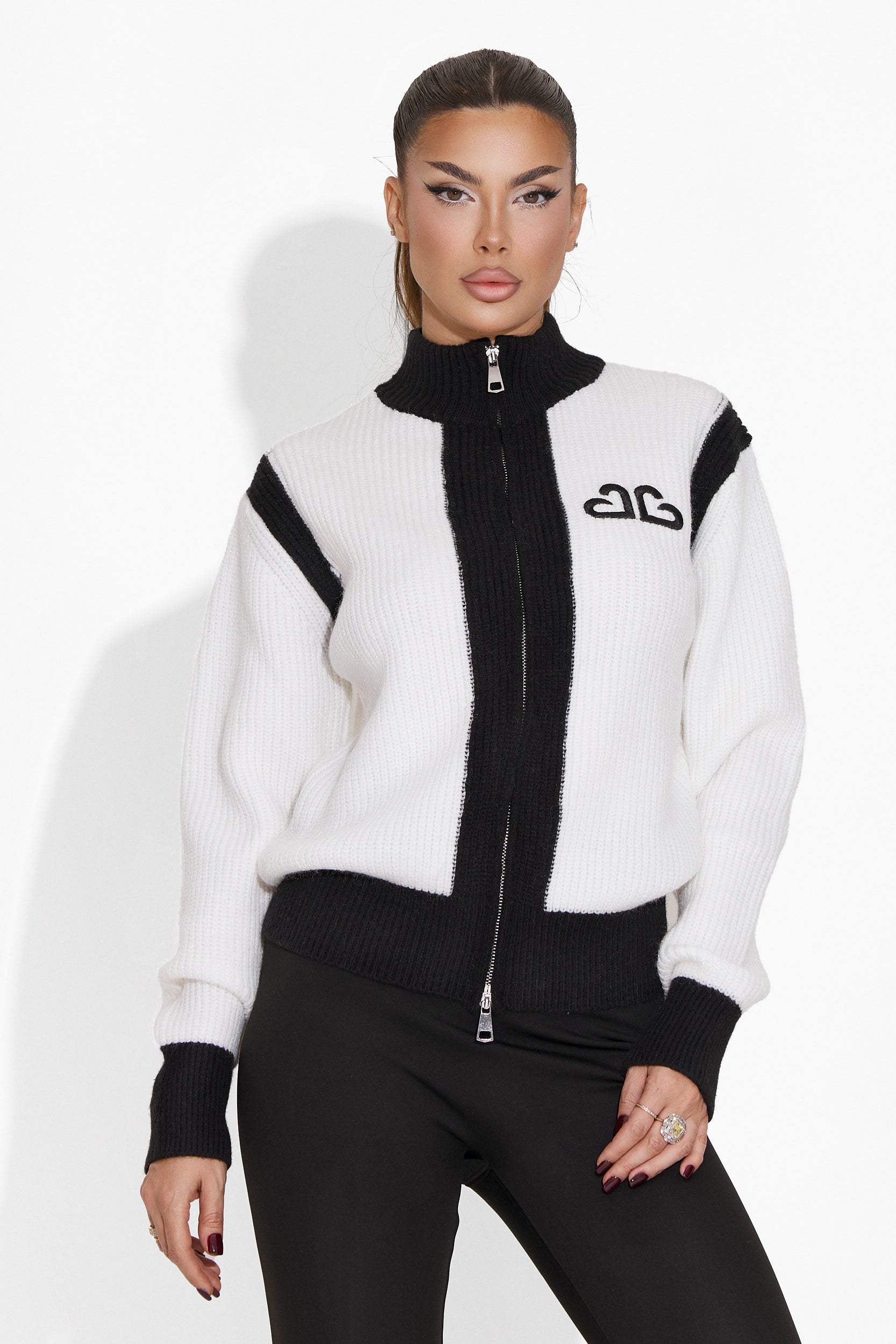 Women's casual white sweater Eleganza Bogas