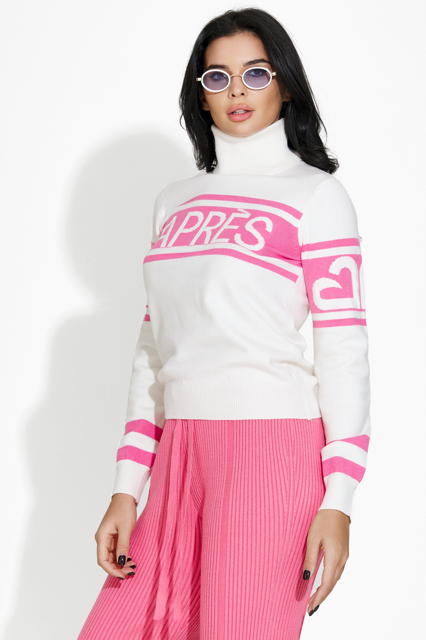 Pulover dama casual alb Erika Bogas