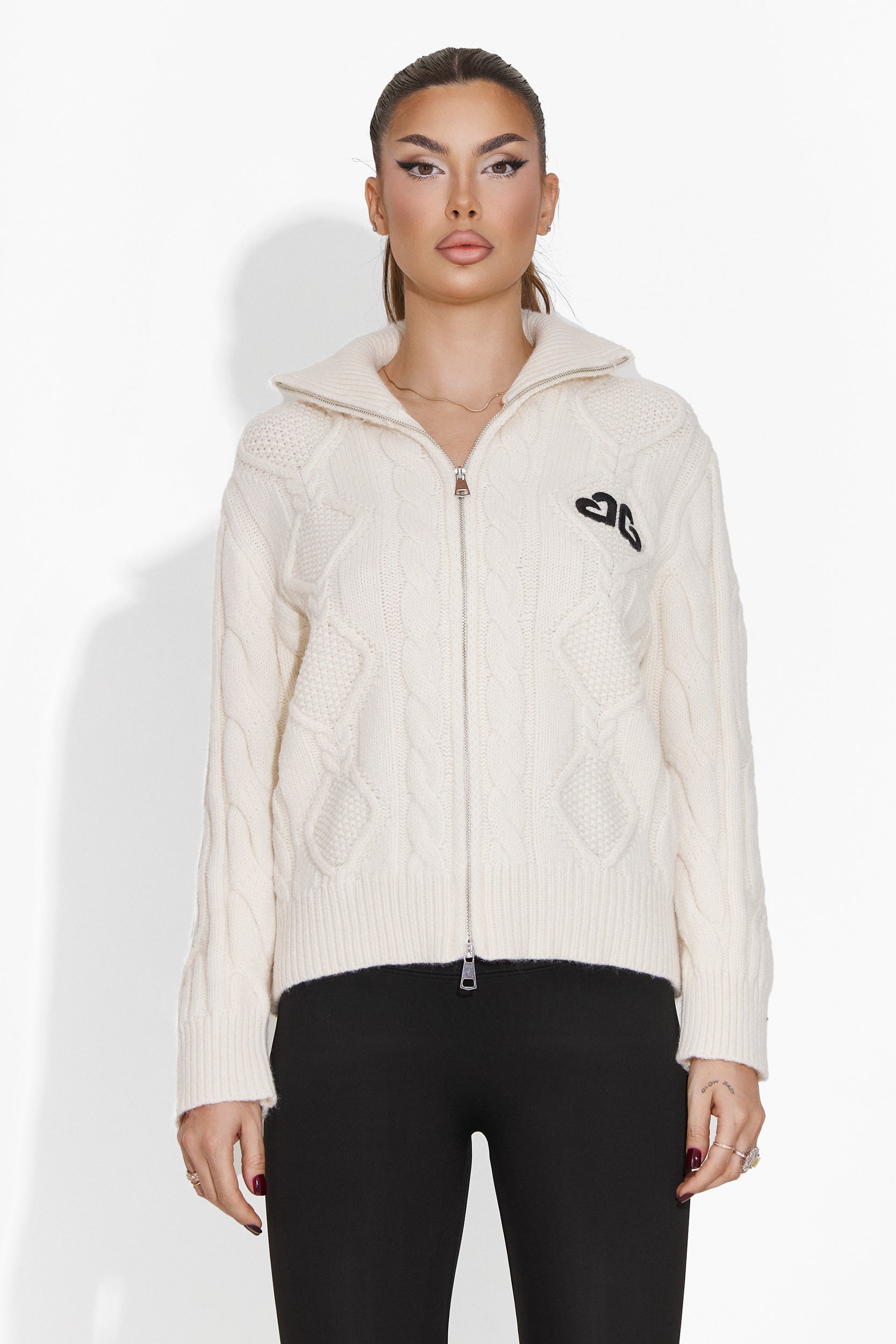 Women's casual white sweater Winteryn Bogas