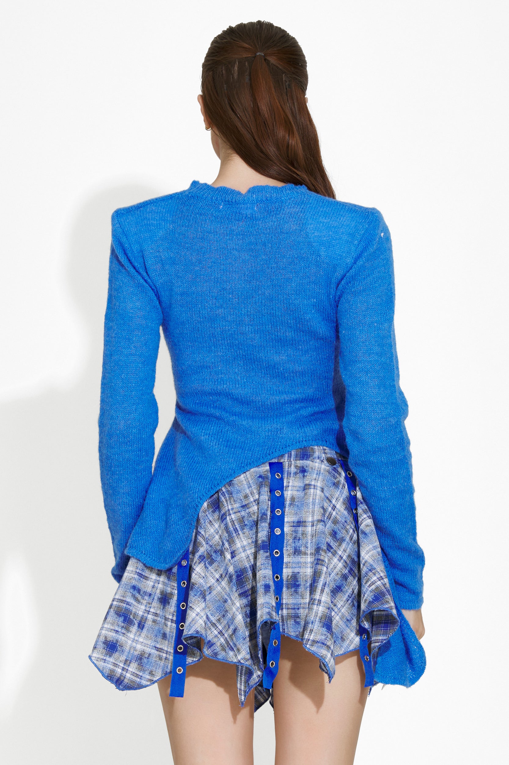 Pulover dama casual albastru Aleisa Bogas
