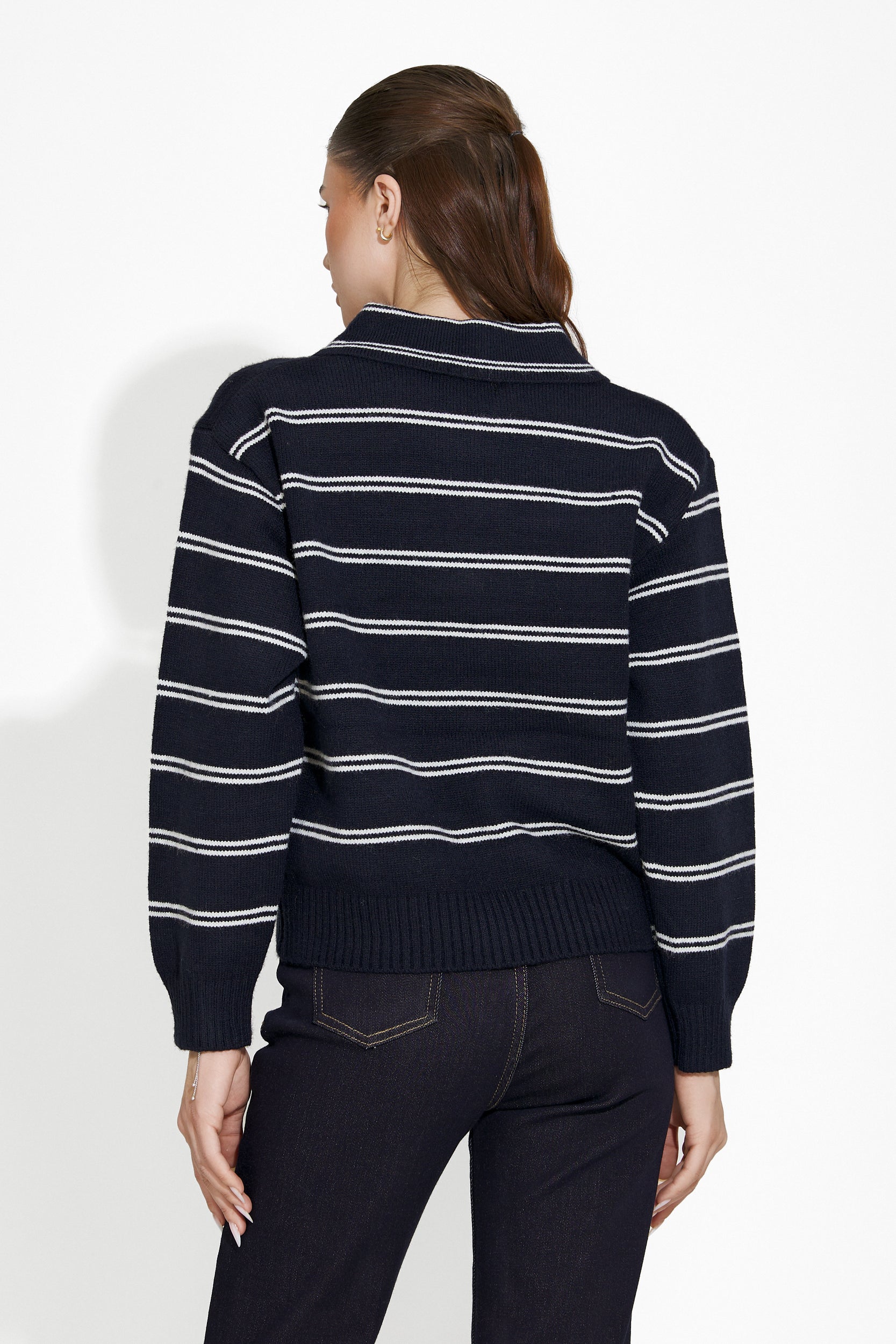 Pulover dama casual bleumarin Oivia Bogas