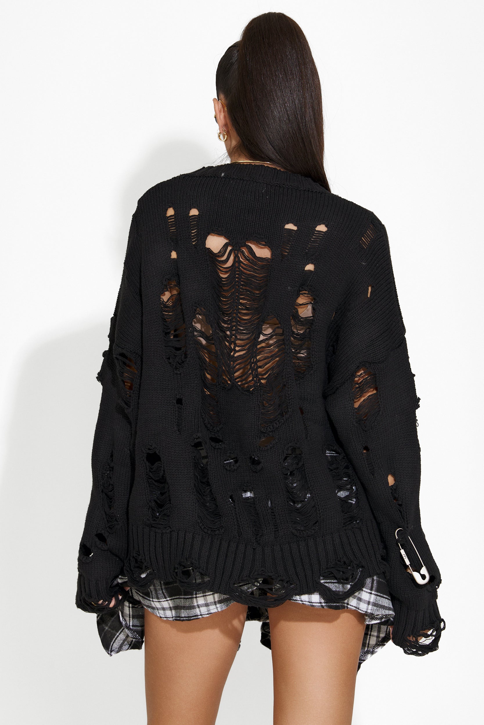 Esmie Bogas black casual women's sweater