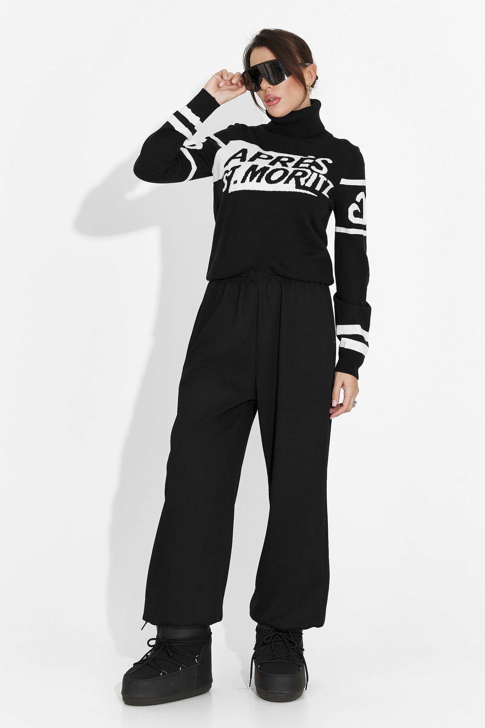 Women's casual black sweater Nelora Bogas