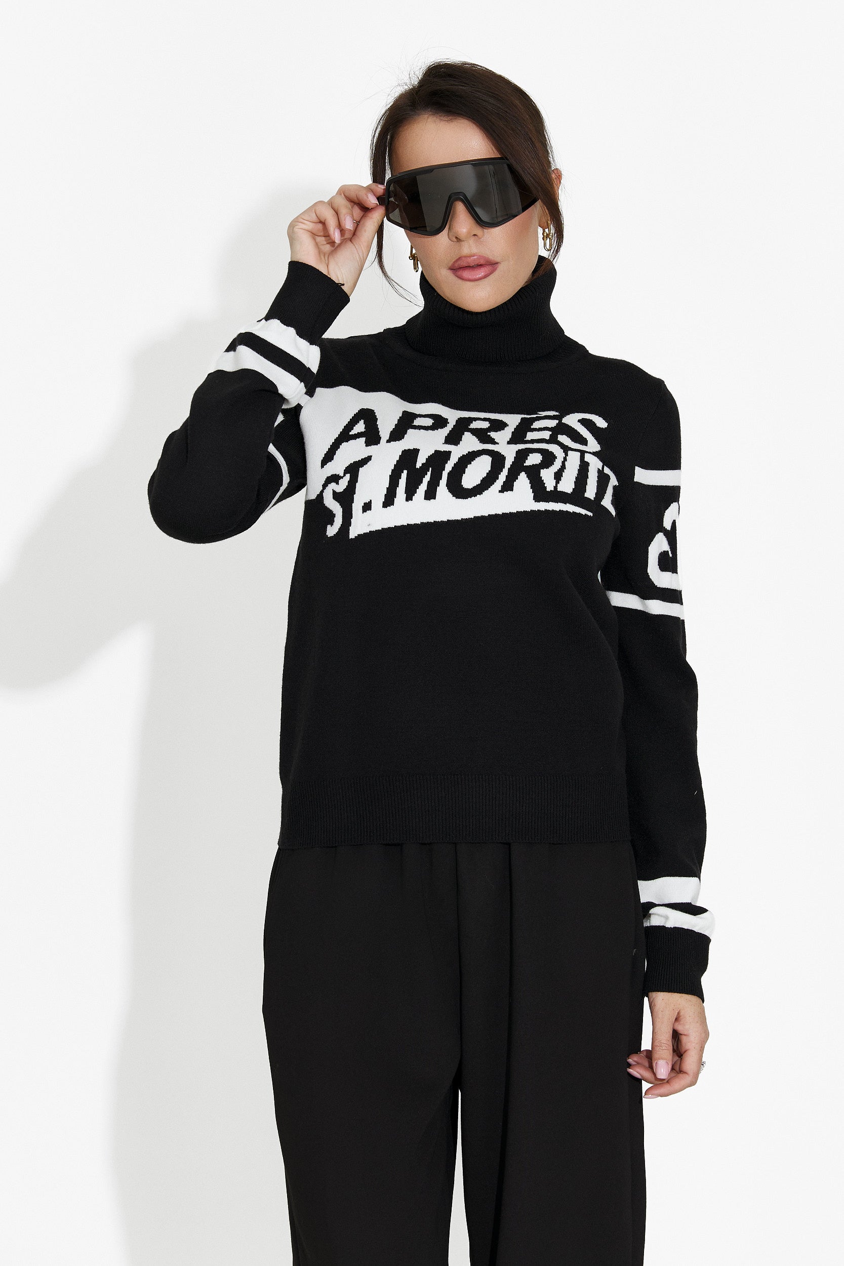 Women's casual black sweater Nelora Bogas