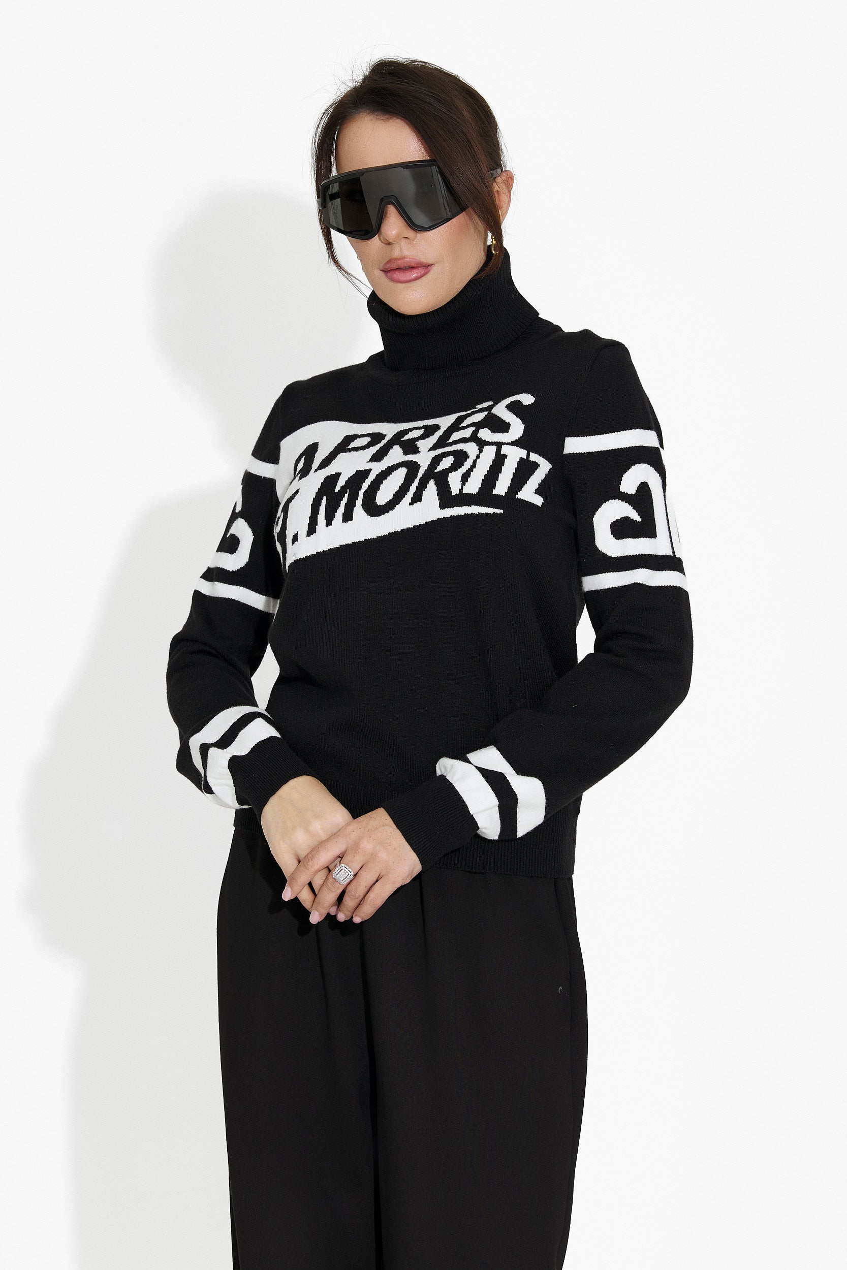 Women's casual black sweater Nelora Bogas