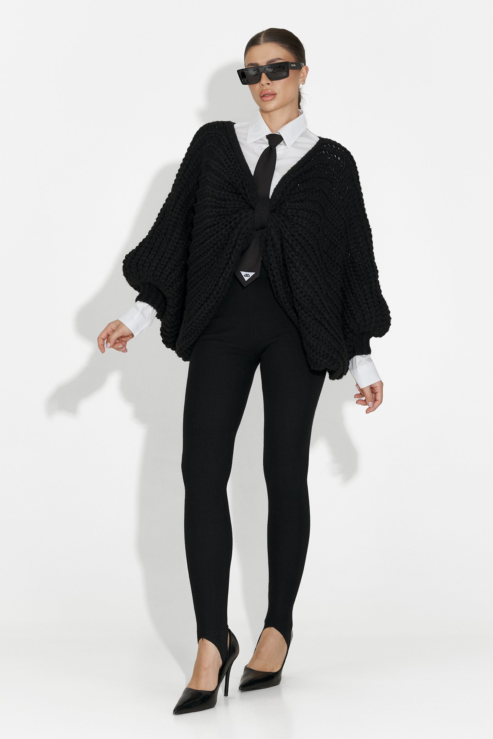 Pulover dama casual negru Raviana Bogas